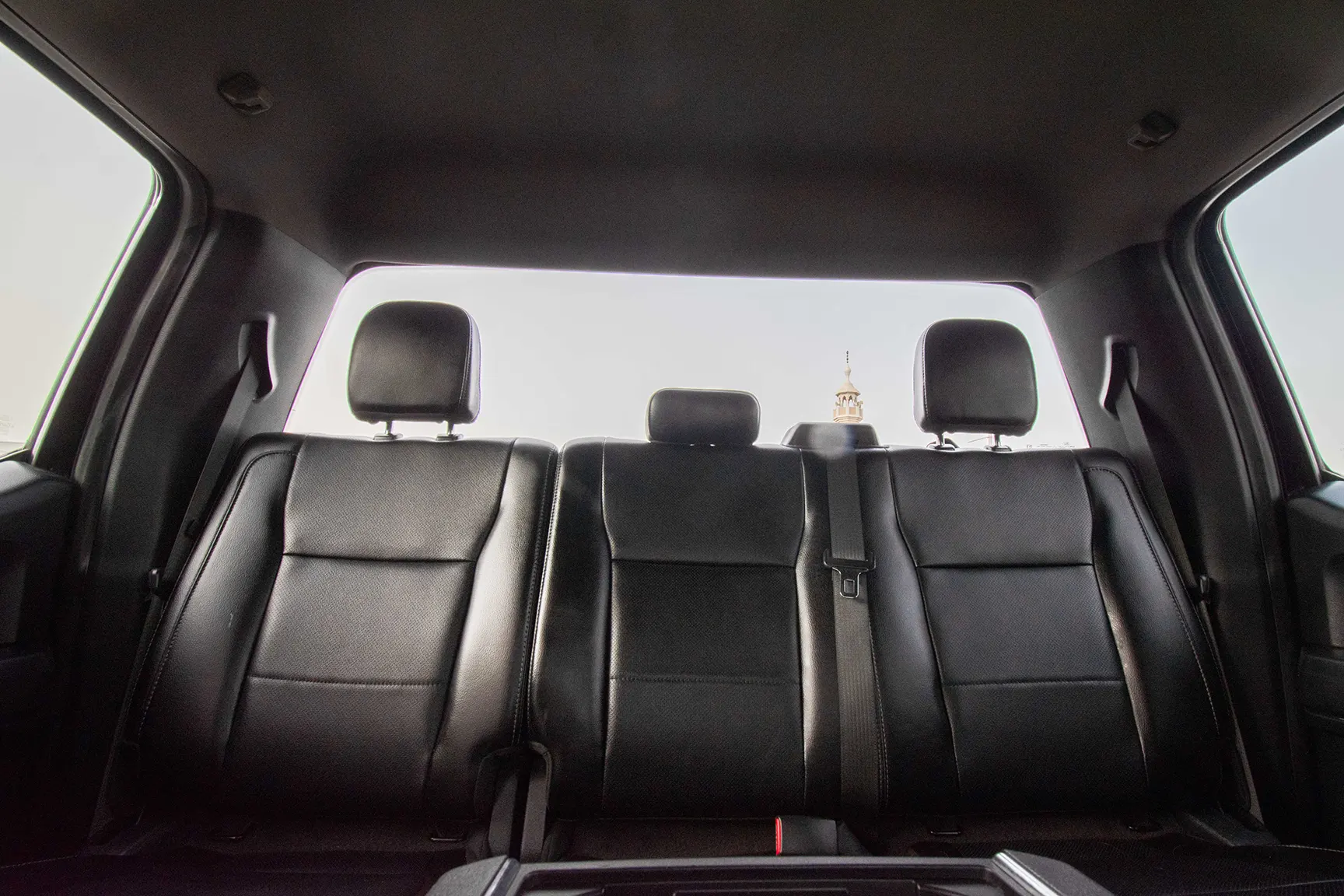 Used 2017 Ford F-Series Pickup F-150 Lariat Sport Edition in Black – Rear Seat View for Sale at First Choice Cars Dubai Sharjah