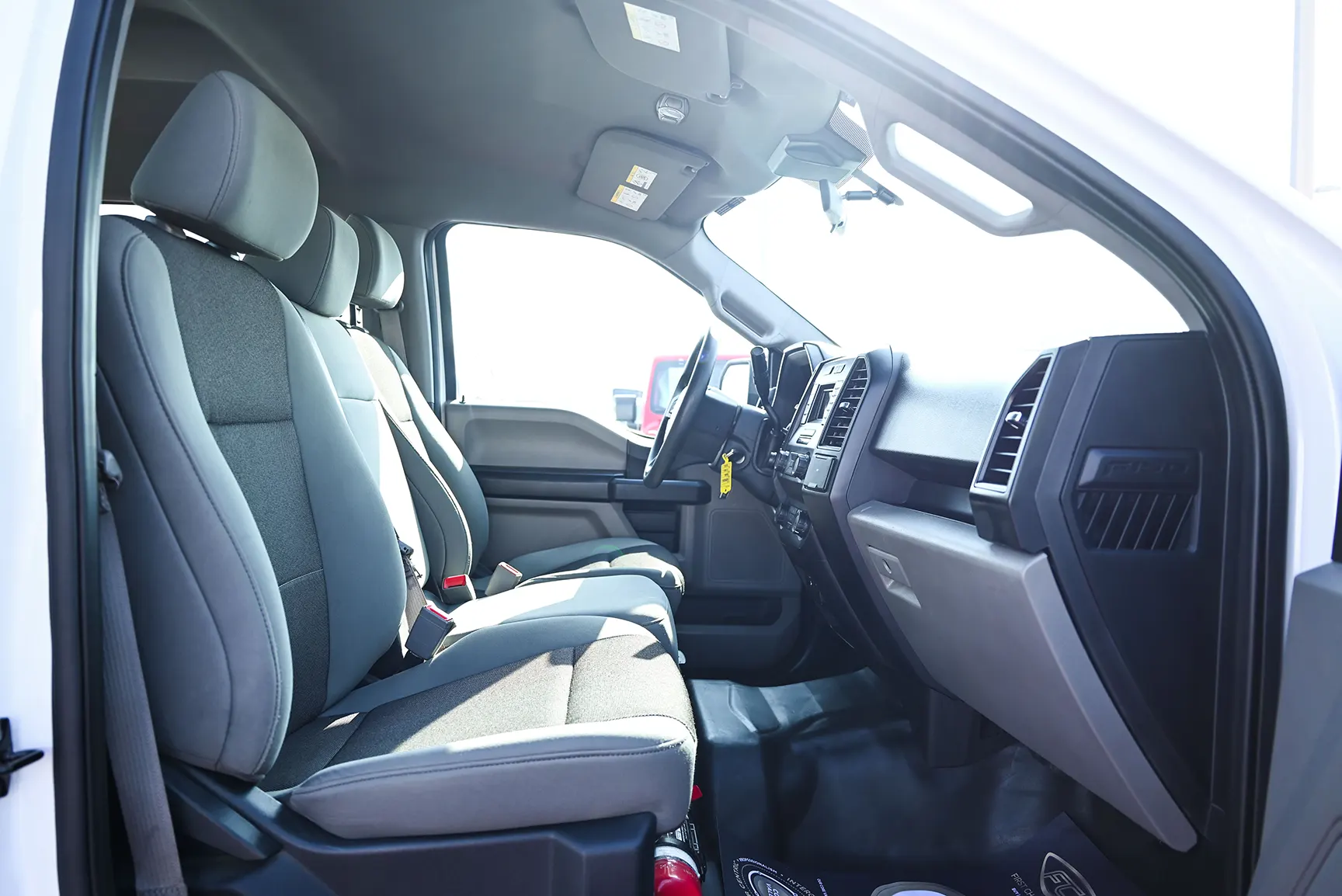 Used 2020 Ford F-Series Pickup F-150 XLT White – Front Passenger Side Cabin View at First Choice Cars Sharjah