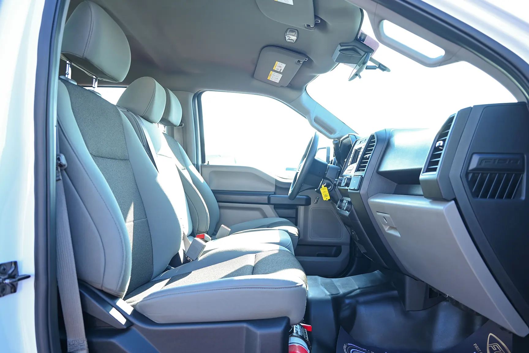 Used 2020 Ford F-Series Pickup F-150 XLT White – Front Passenger Side Cabin View at First Choice Cars Sharjah