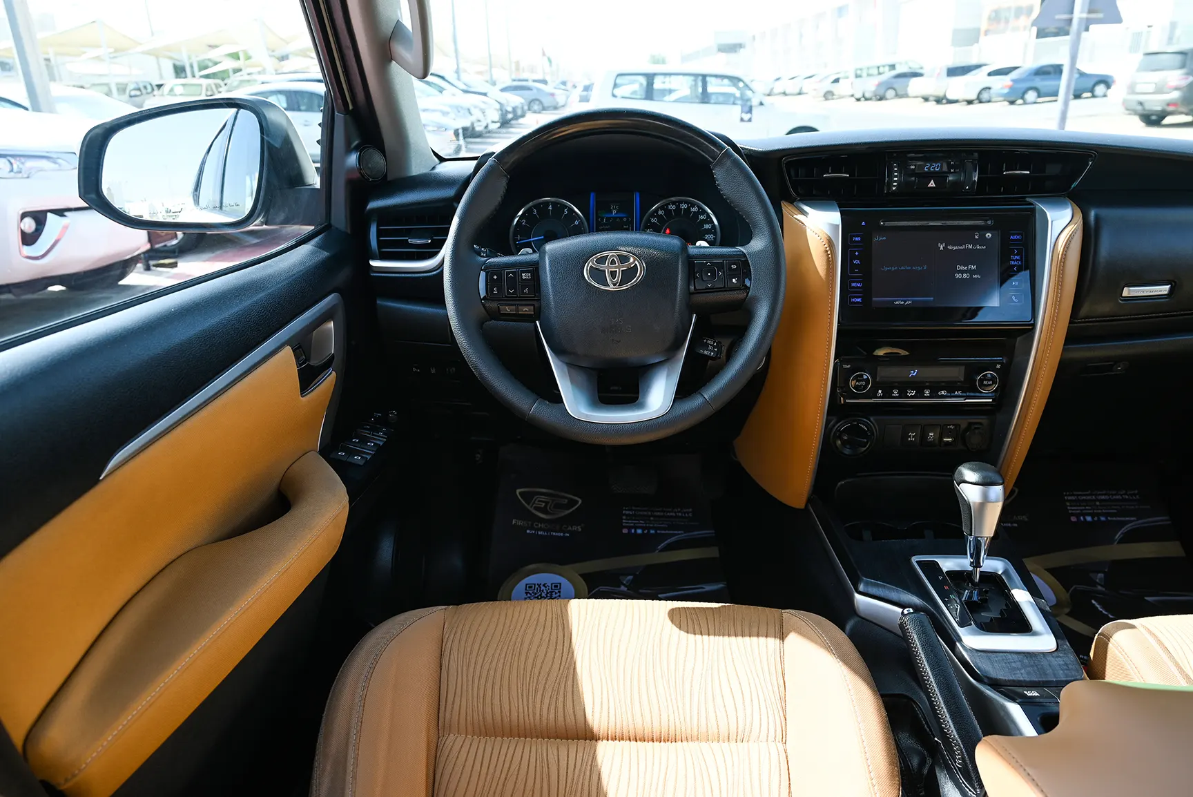 Used 2017 Toyota Fortuner 4.0L Gxr White – Steering Wheel & Instrument Cluster at First Choice Cars Sharjah