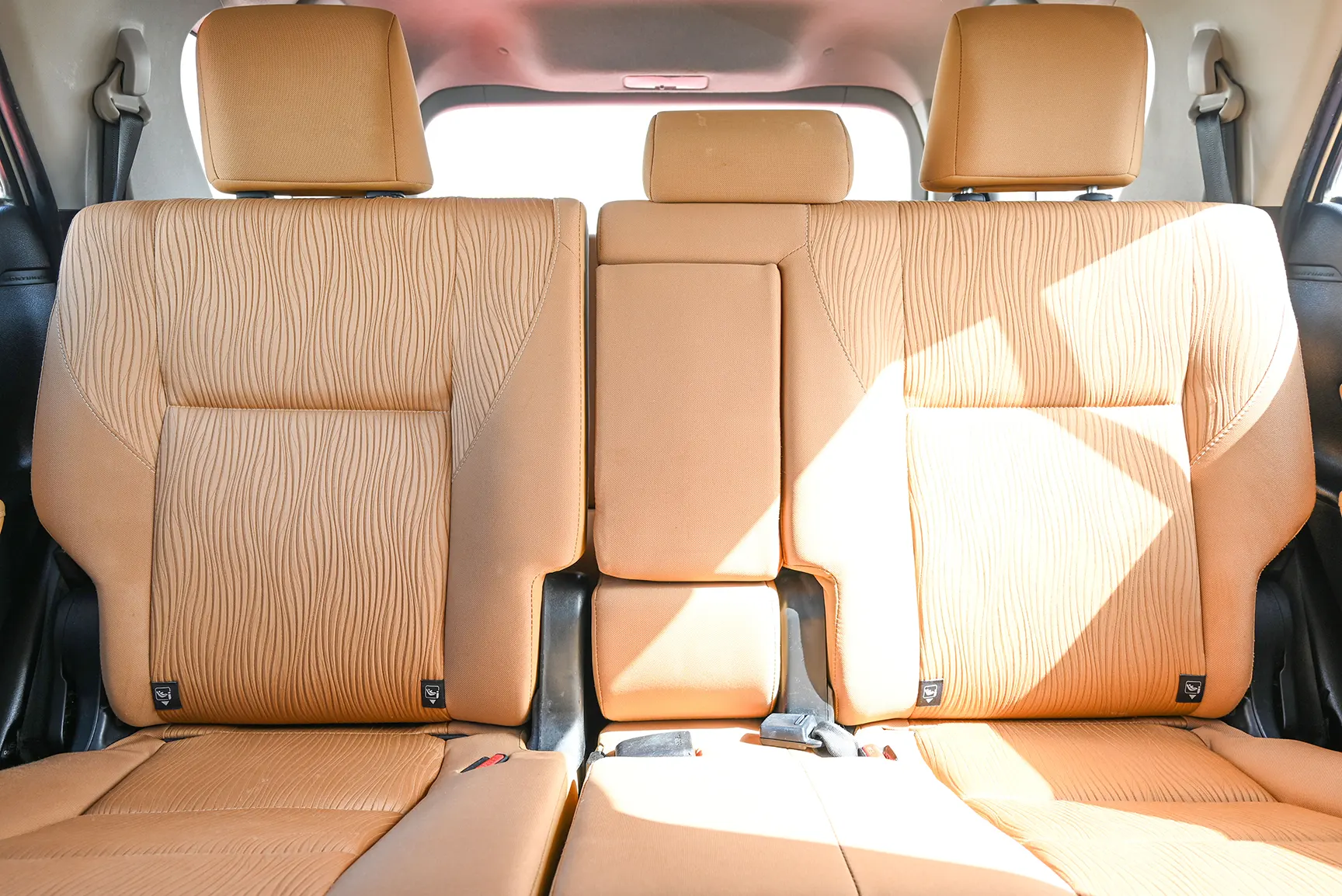 Used 2017 Toyota Fortuner 4.0L Gxr White – Rear Seat View at First Choice Cars Sharjah