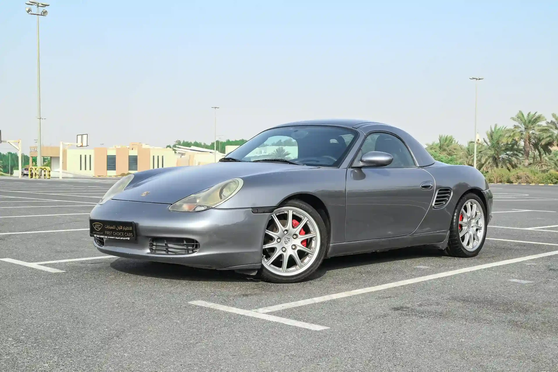 Used 2004 Porsche Boxster S Variant in Silver – Left Front Diagonal (45°) View for Sale at First Choice Cars Dubai Sharjah