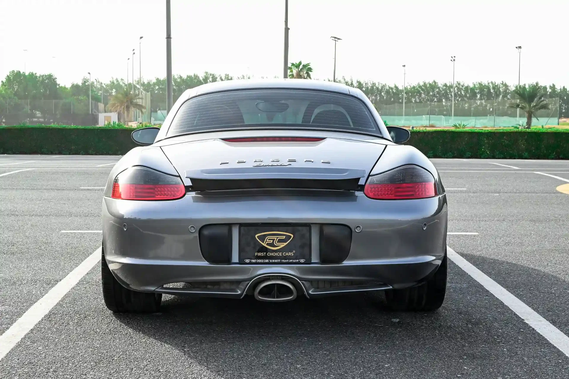 Used 2004 Porsche Boxster S Variant in Silver – Back/Rear View for Sale at First Choice Cars Dubai Sharjah