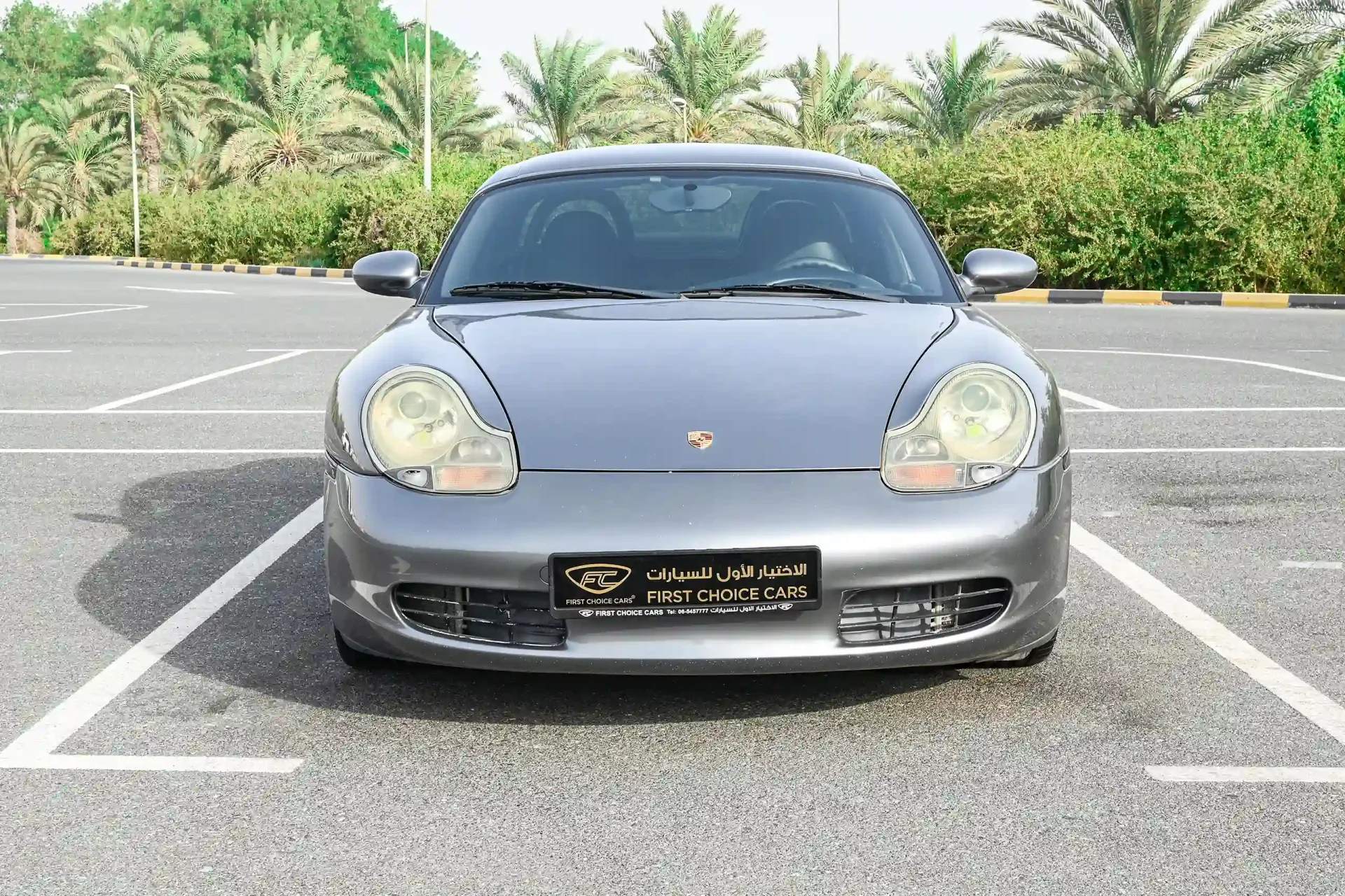 Used 2004 Porsche Boxster S Variant in Silver – Front View for Sale at First Choice Cars Dubai Sharjah