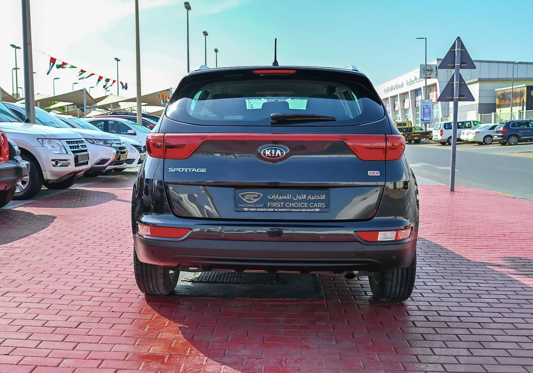 Used 2018 KIA Sportage LX Blue – Back/Rear View at First Choice Cars Sharjah