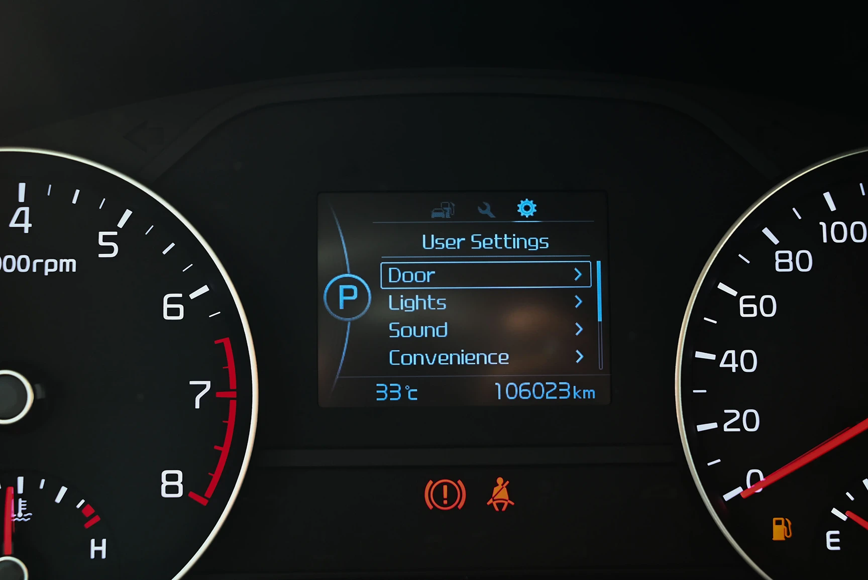 Used 2018 KIA Sportage LX Blue – Odometer / Mileage Reading View at First Choice Cars Sharjah