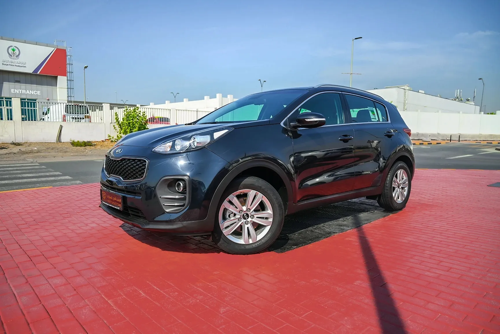 Used 2018 KIA Sportage Lx Blue – Left Front Diagonal (45°) View at First Choice Cars Sharjah