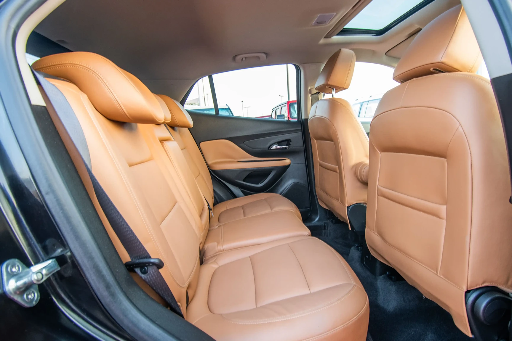 Used 2017 Opel Mokka X Black – Rear Passenger Side Cabin View at First Choice Cars Sharjah