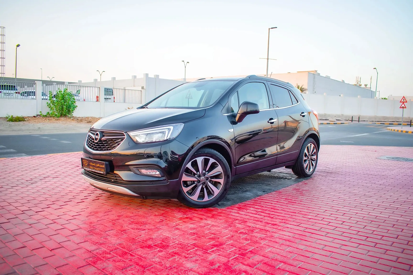 Used 2017 Opel Mokka X Black – Left Front Diagonal (45°) View at First Choice Cars Sharjah