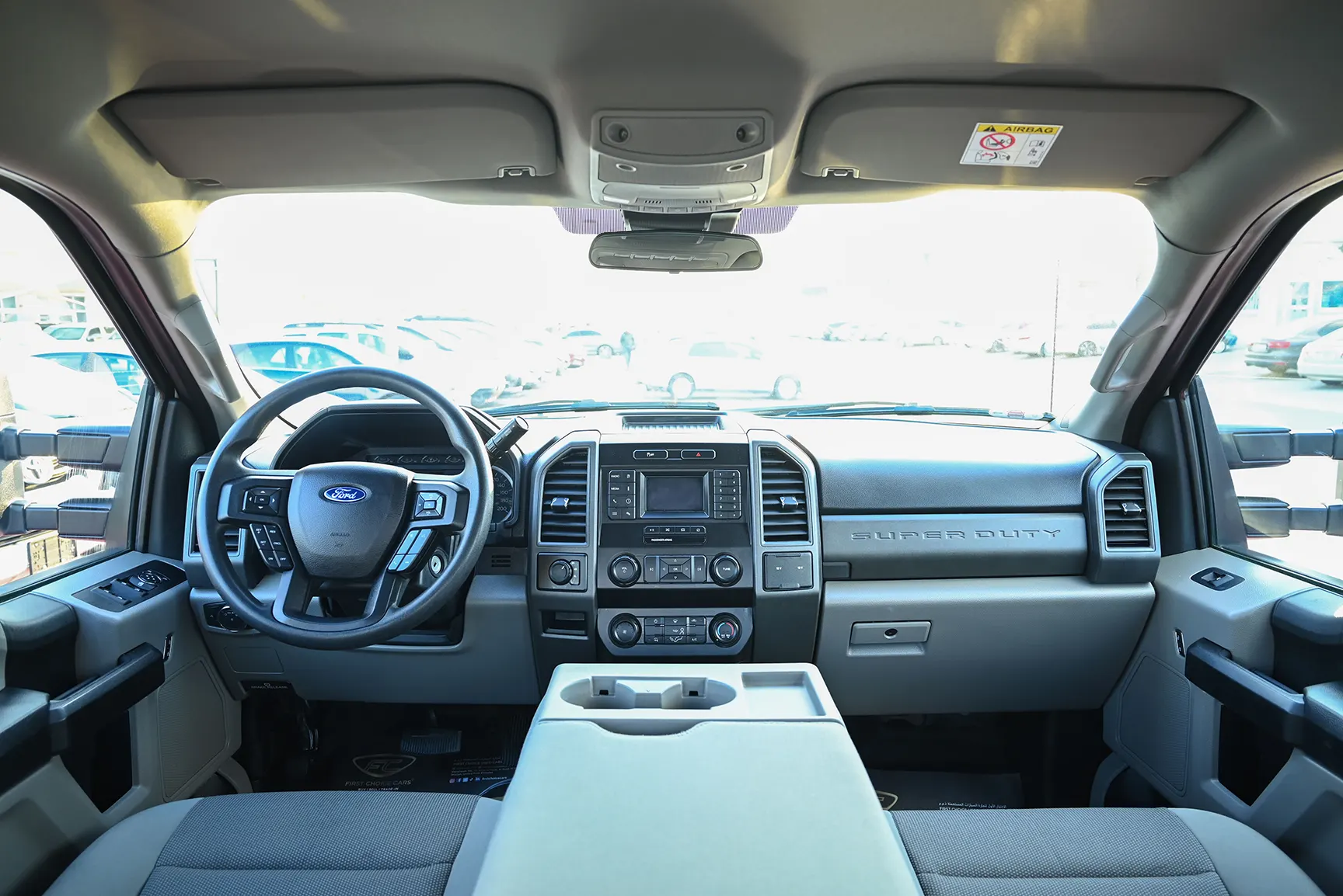Used 2020 Ford F-Series Pickup F-250 - XL White – Front Cabin / Dashboard Full View at First Choice Cars Sharjah