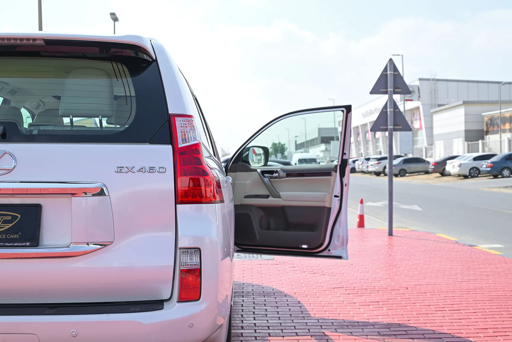 Used 2010 Lexus GX-Series GX 460 Platinum White – Taillight Close-up at First Choice Cars Sharjah