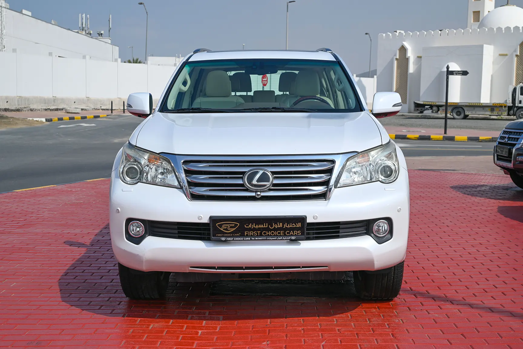 Used 2010 Lexus GX-Series GX 460 Platinum White – Front View at First Choice Cars Sharjah