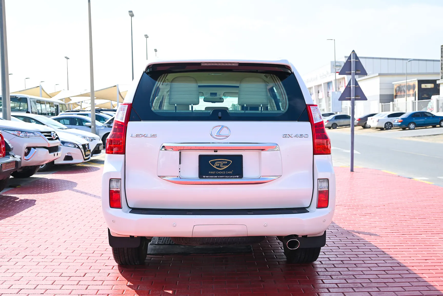 Used 2010 Lexus GX-Series GX 460 Platinum White – Back/Rear View at First Choice Cars Sharjah