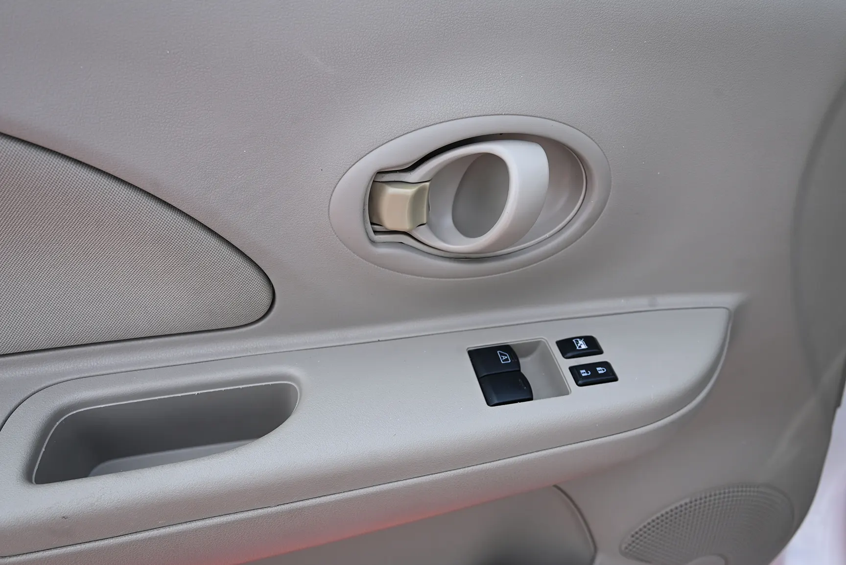 Used 2020 Nissan Micra S White – Driver Door Panel Full View at First Choice Cars Sharjah