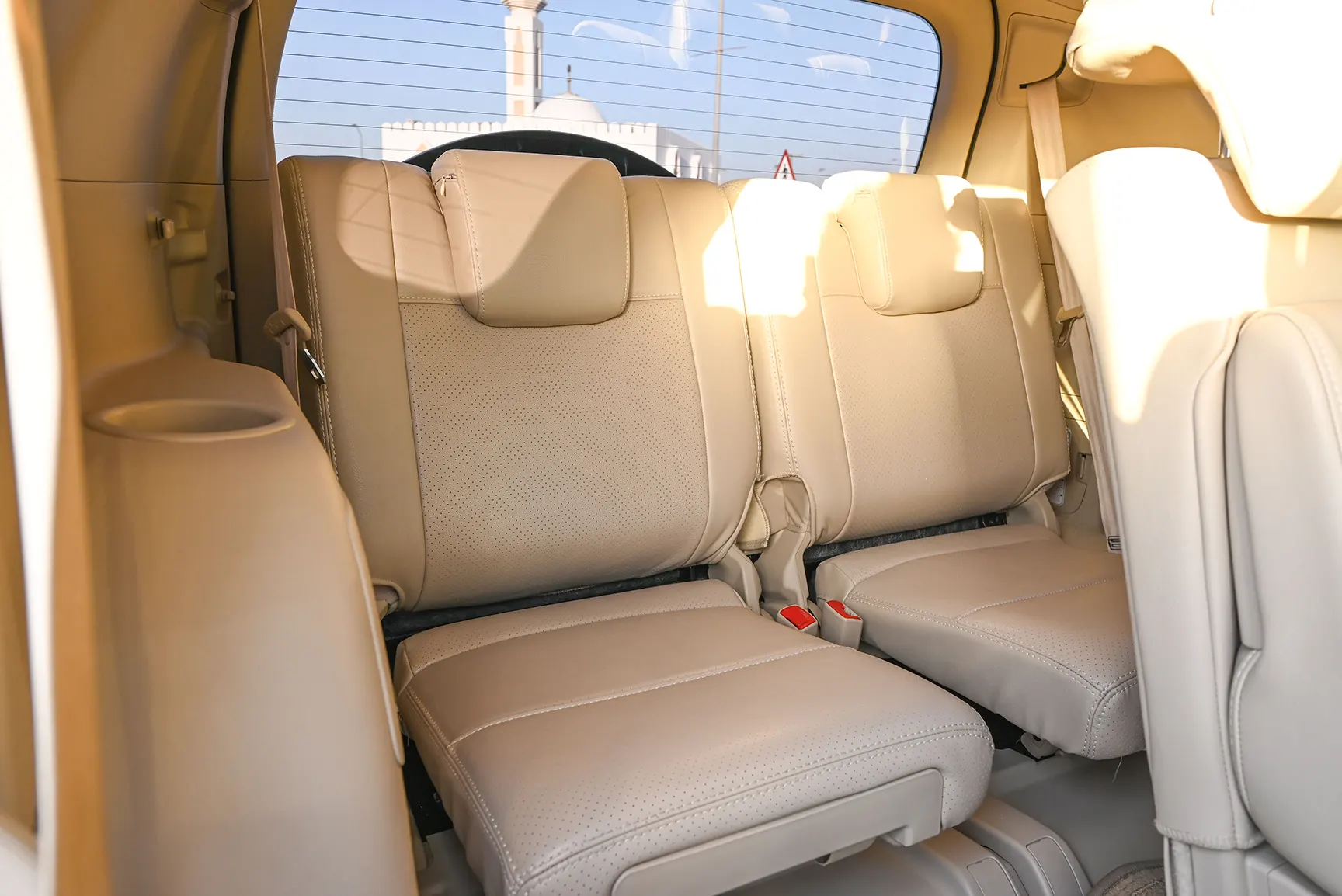 Used 2021 Toyota Prado GXR White – Third Row Right Seat View at First Choice Cars Sharjah