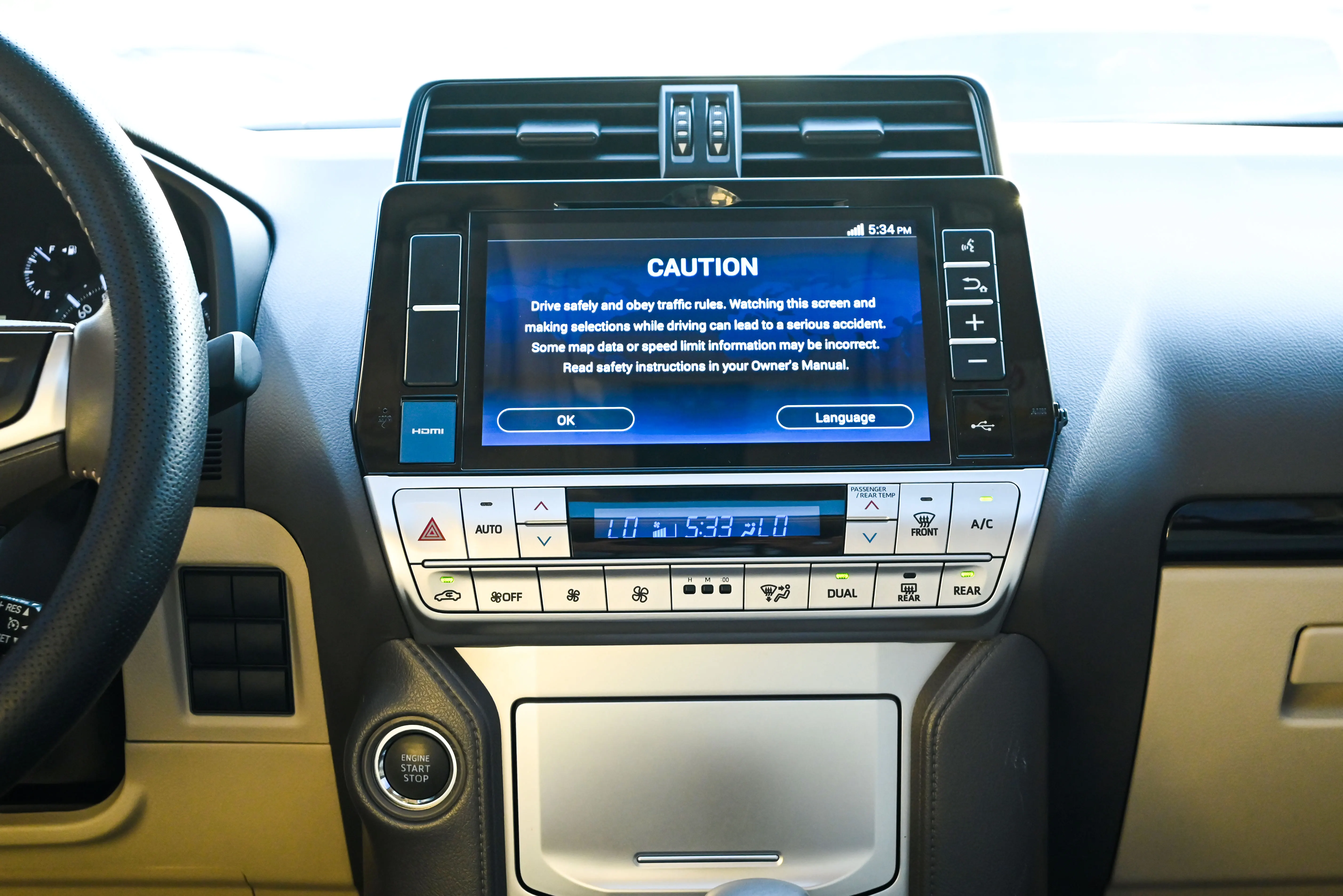 Used 2021 Toyota Prado GXR White – Infotainment / Touchscreen System at First Choice Cars Sharjah