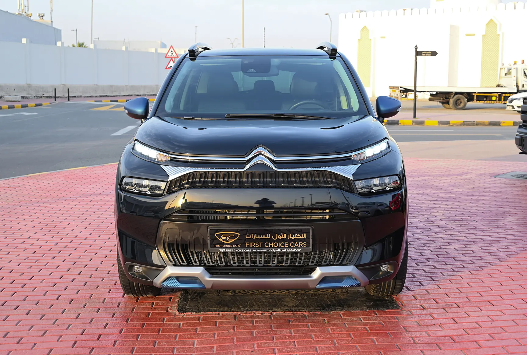 Used 2022 Citroen C3 Aircross Live Black – Front View at First Choice Cars Sharjah