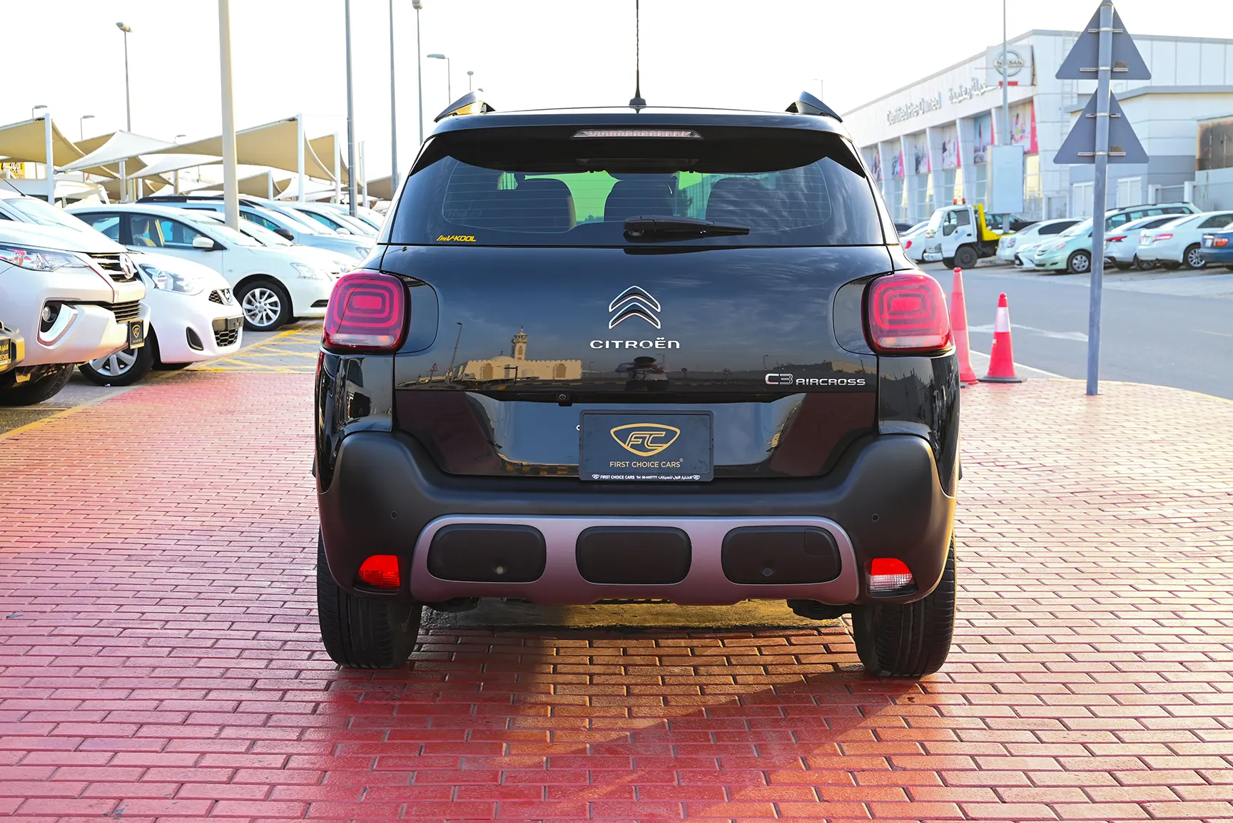 Used 2022 Citroen C3 Aircross Live Black – Back/Rear View at First Choice Cars Sharjah