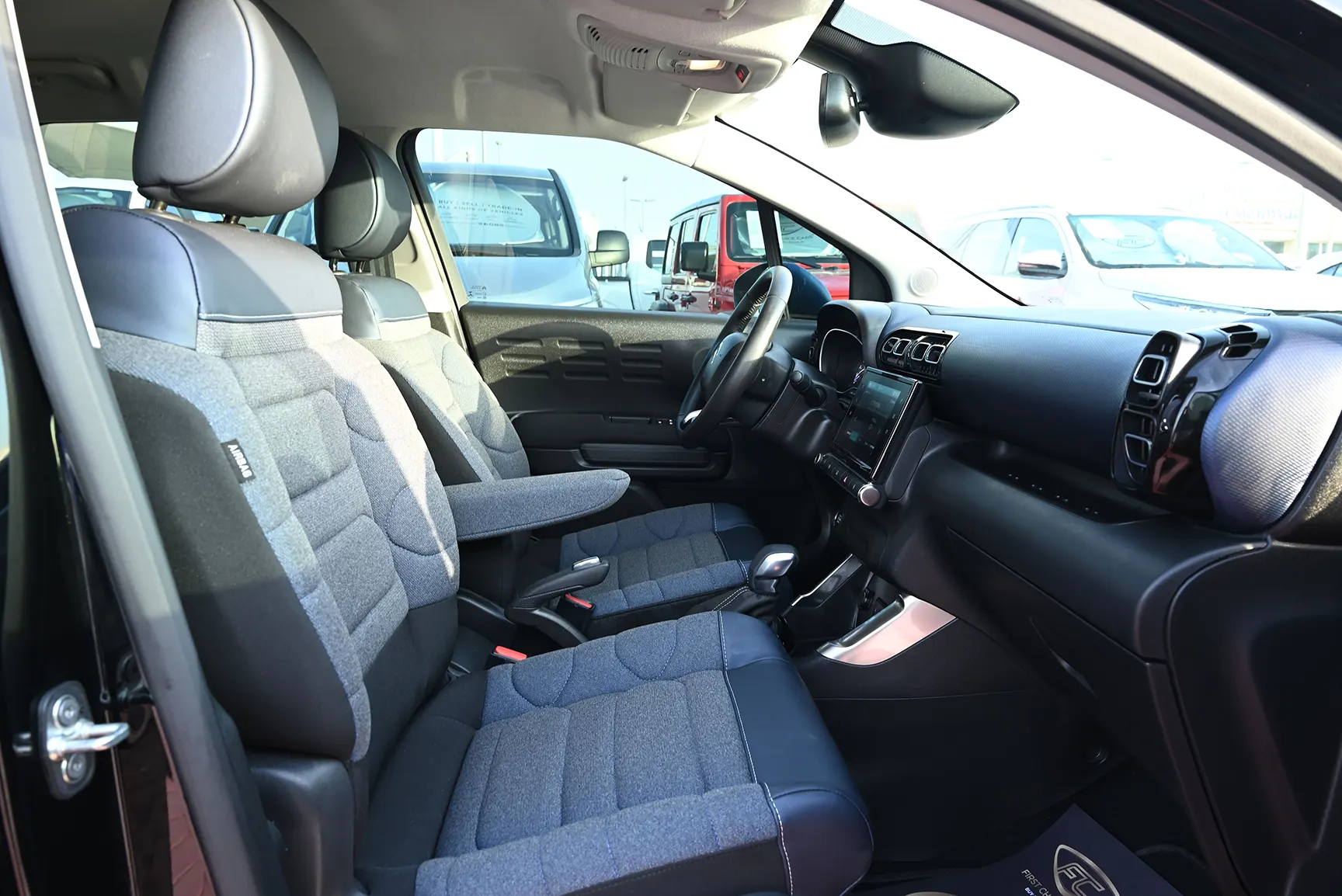 Used 2022 Citroen C3 Aircross Live Black – Front Passenger Side Cabin View at First Choice Cars Sharjah