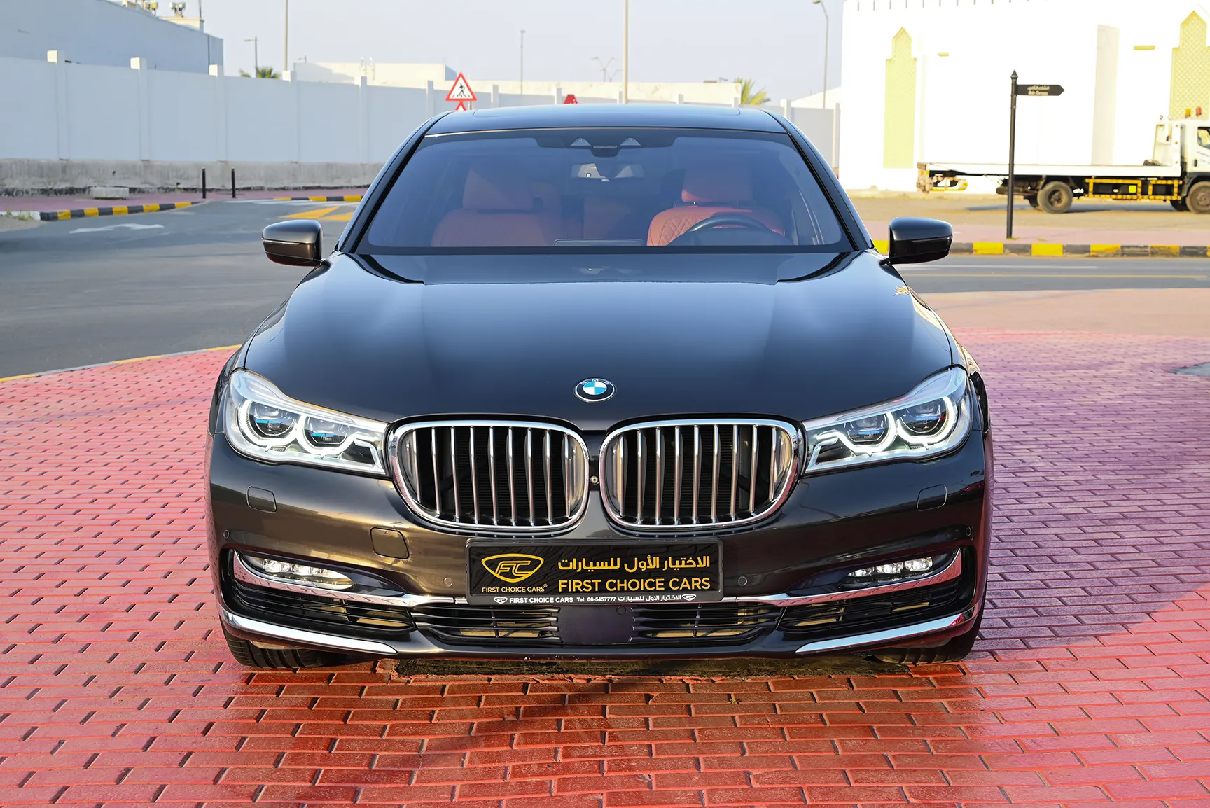 Used 2016 BMW 7-Series 750Li xDrive Executive Grey – Front View at First Choice Cars Sharjah