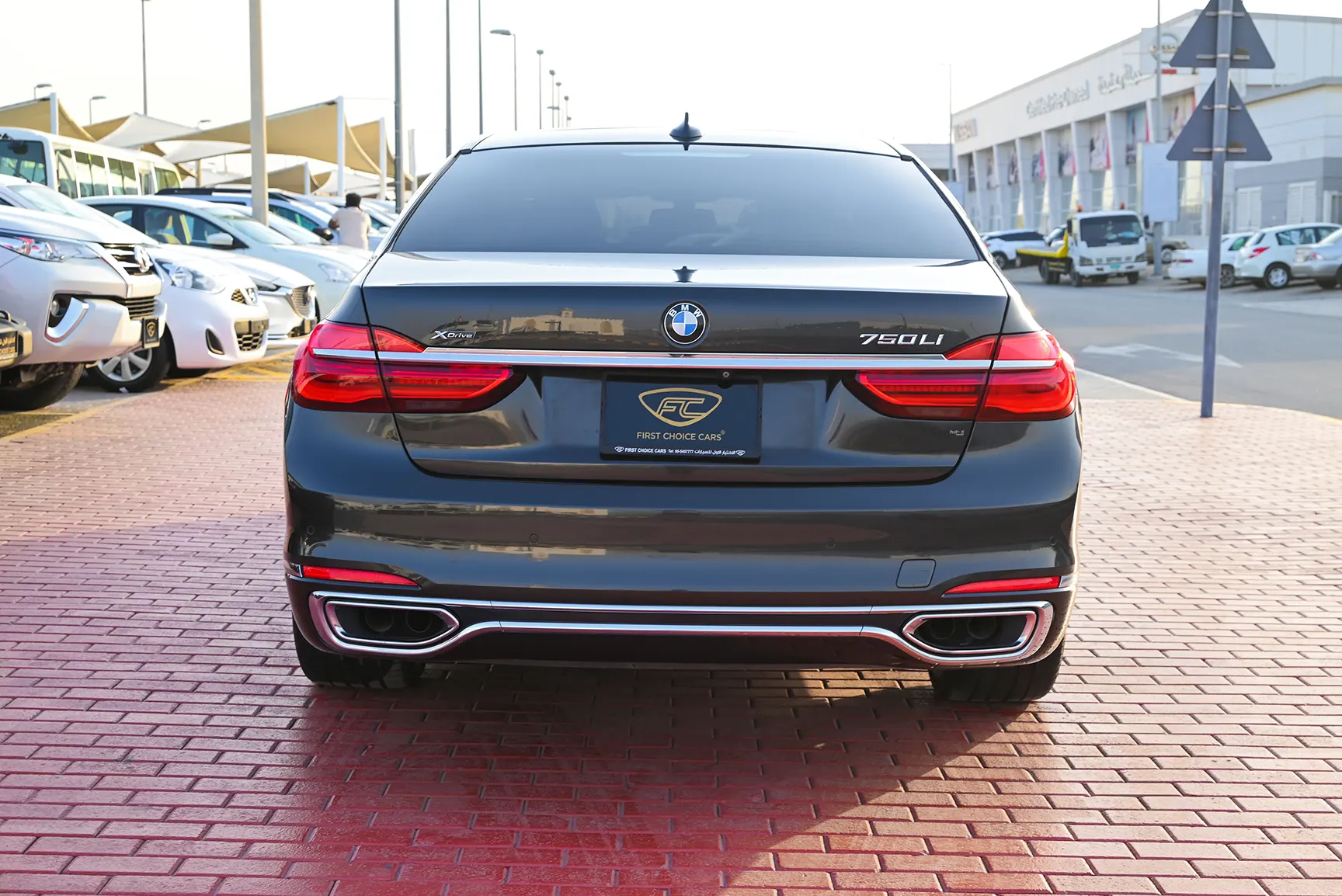 Used 2016 BMW 7-Series 750Li xDrive Executive Grey – Back/Rear View at First Choice Cars Sharjah