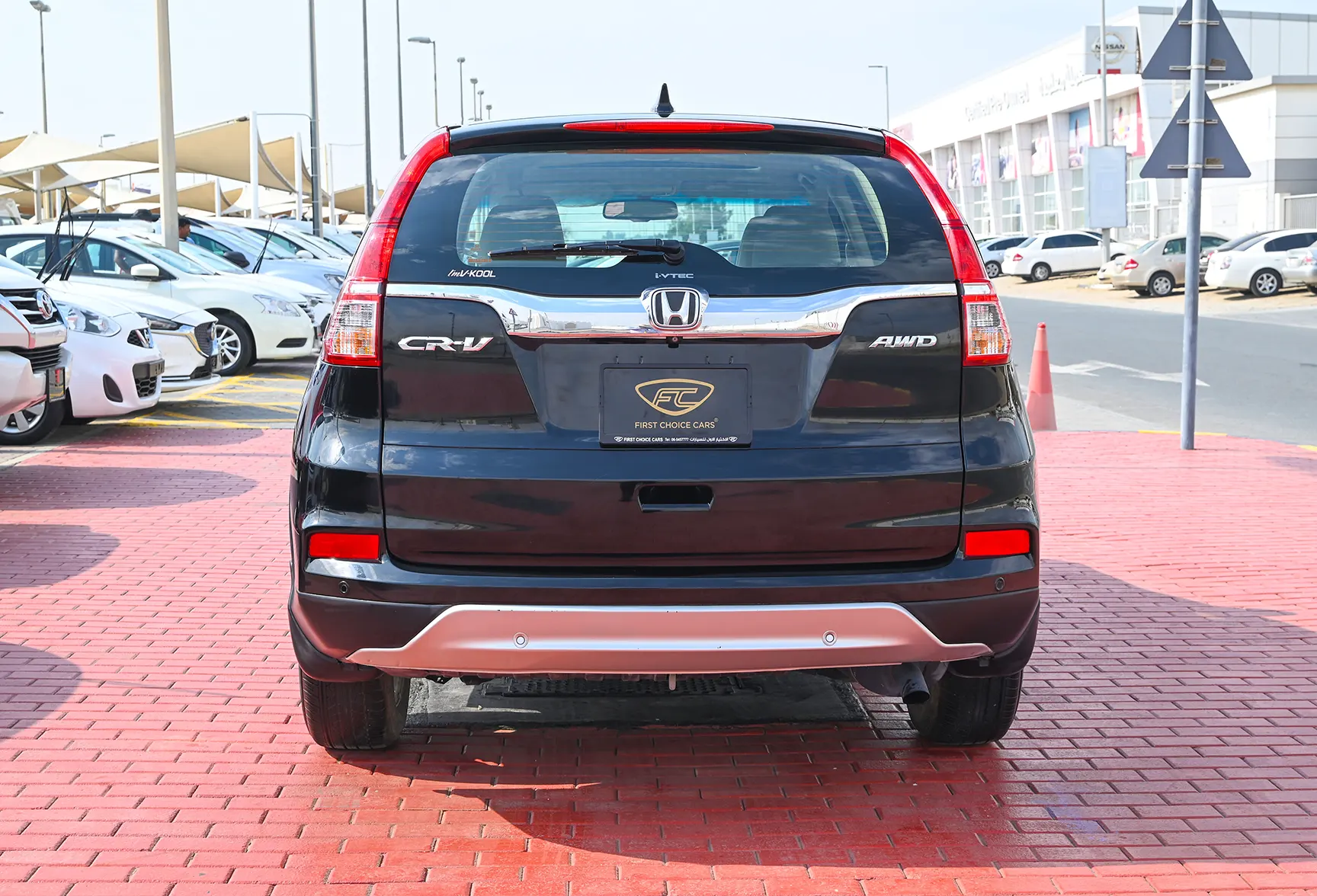 Used 2016 Honda CRV EXL Black – Back/Rear View at First Choice Cars Sharjah