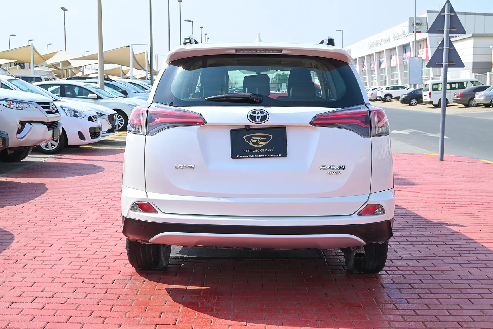 Used 2017 Toyota RAV4 VXR in White – Back/Rear View for Sale at First Choice Cars Dubai Sharjah