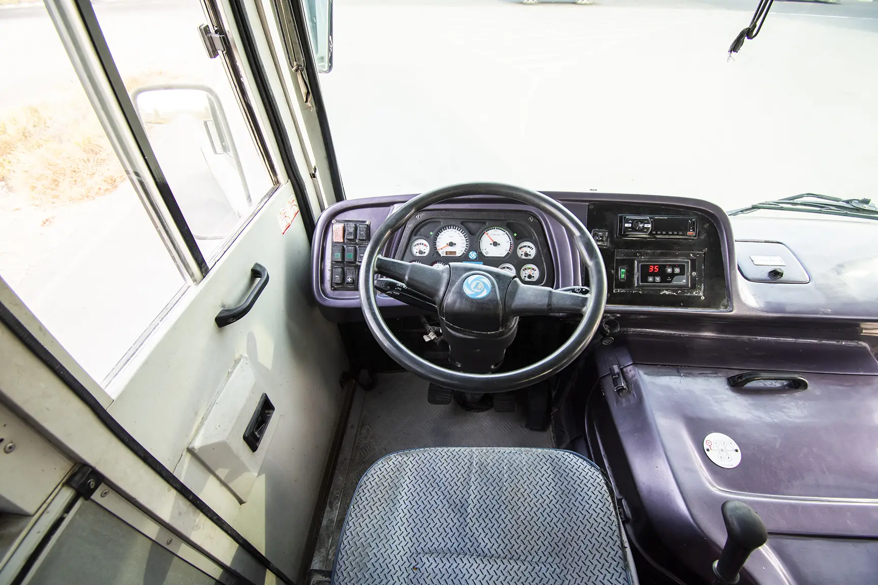Used 2016 Ashok Leyland Falcon Bus in White – Steering Wheel & Instrument Cluster