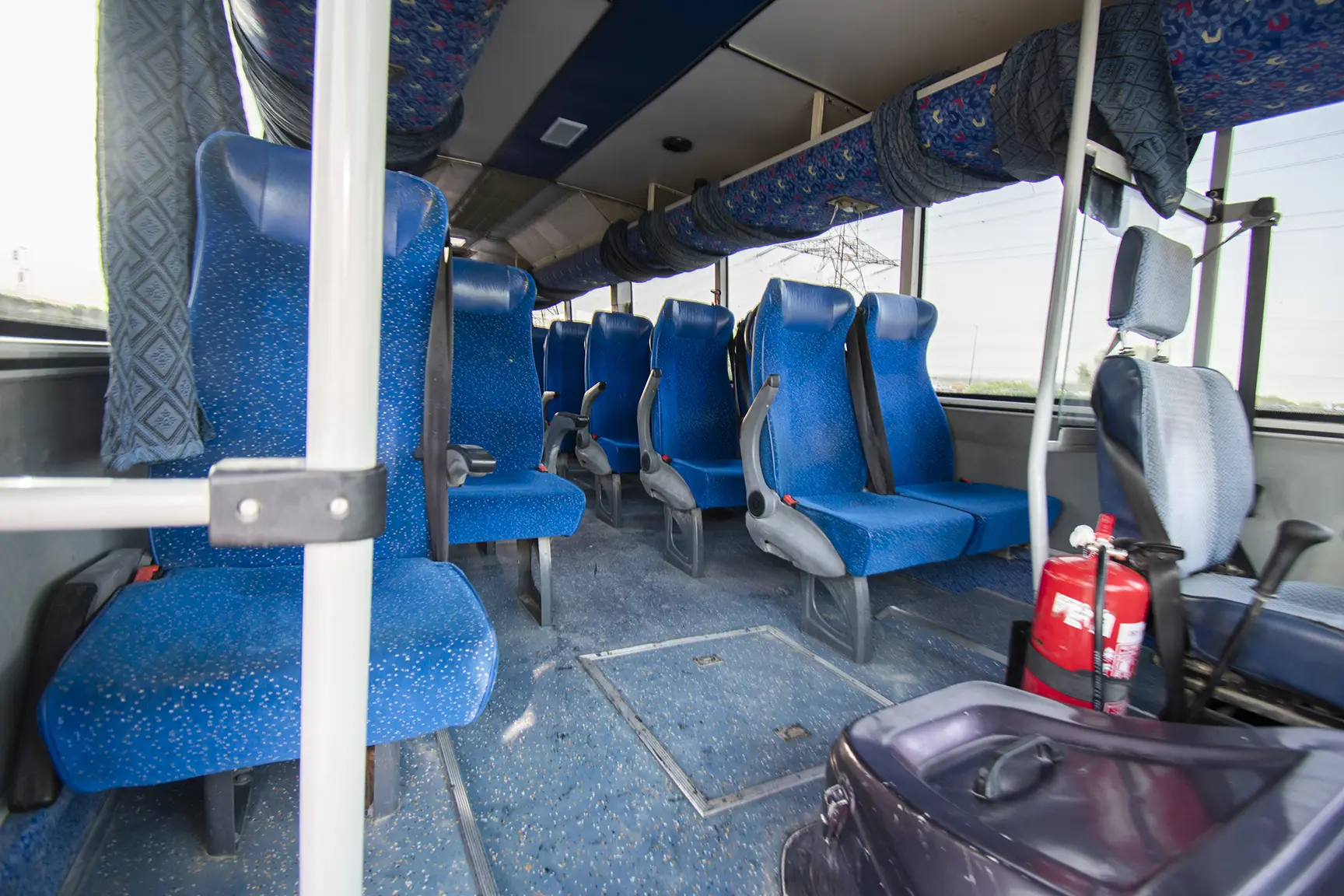 Used 2016 Ashok Leyland Falcon Bus 51-Seater White – Rear Seat View at First Choice Cars Sharjah