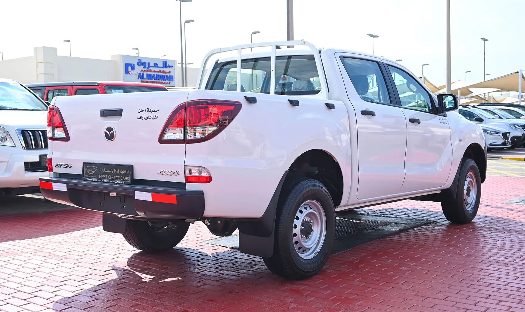 Used 2020 Mazda BT-50 Double Cab in White – Right Back Diagonal (45°) View