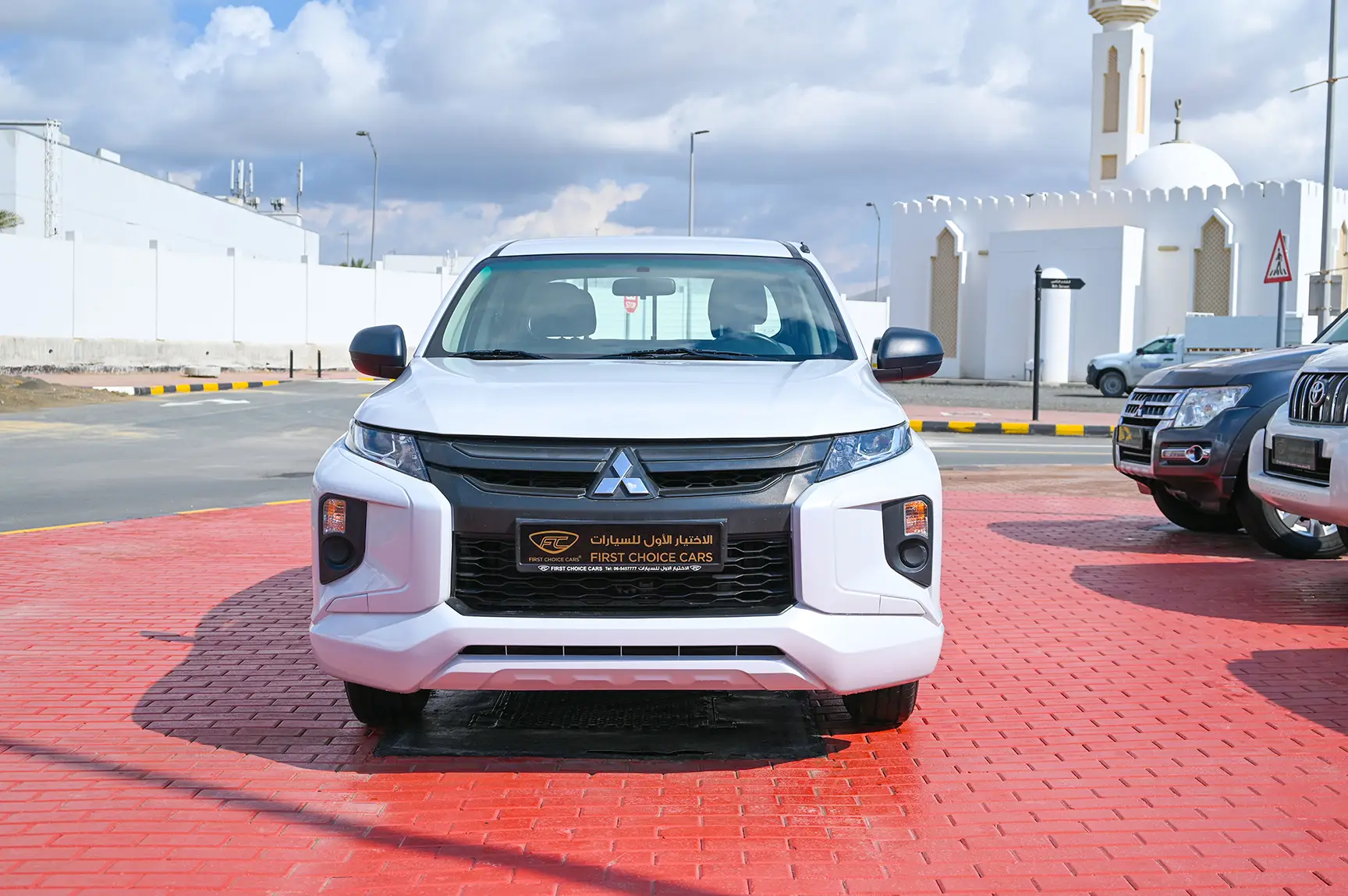 Used 2020 Mitsubishi L200 GL Double Cabin White – Front View at First Choice Cars Sharjah