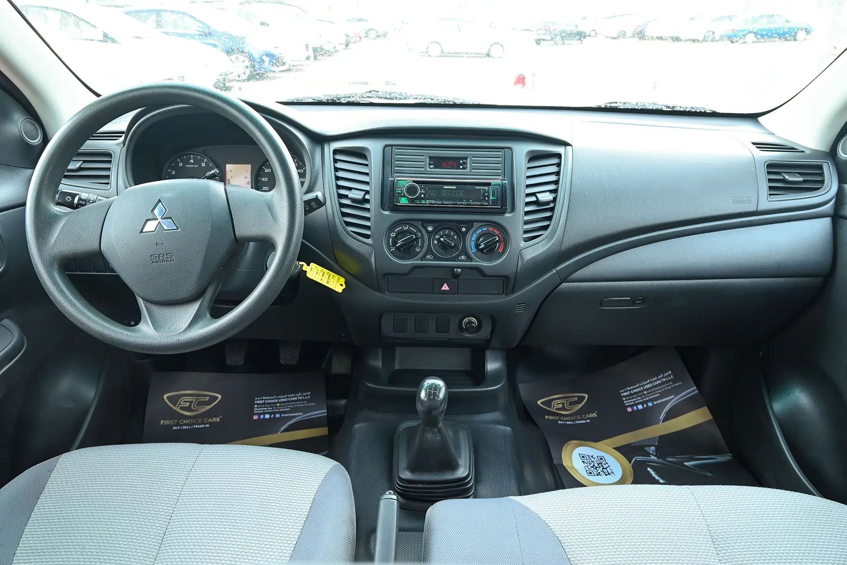 Used 2020 Mitsubishi L200 GL Double Cabin White – Front Cabin / Dashboard Full View at First Choice Cars Sharjah