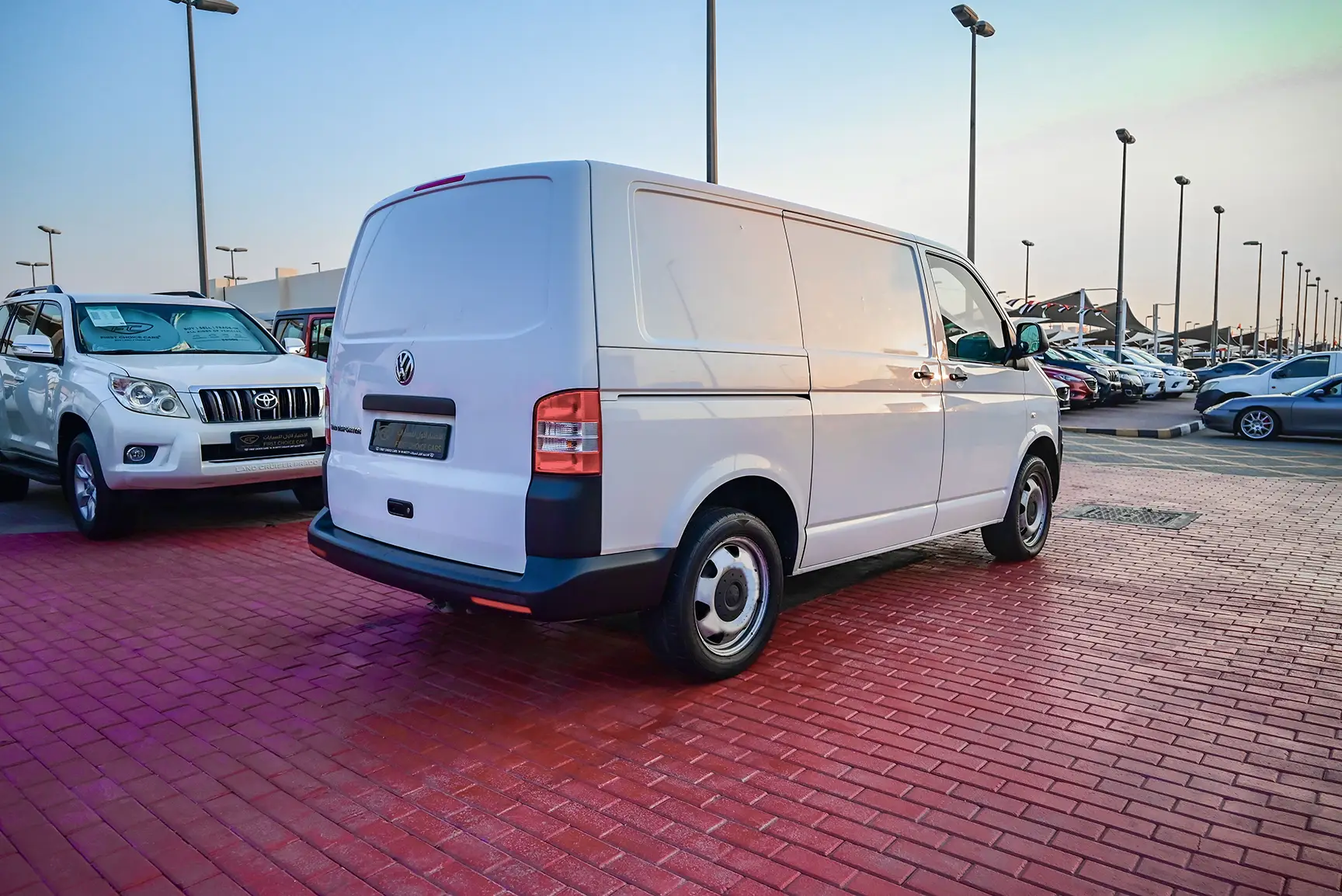 Used 2015 Volkswagen Transporter Standard White – Right Back Diagonal (45°) View at First Choice Cars Sharjah