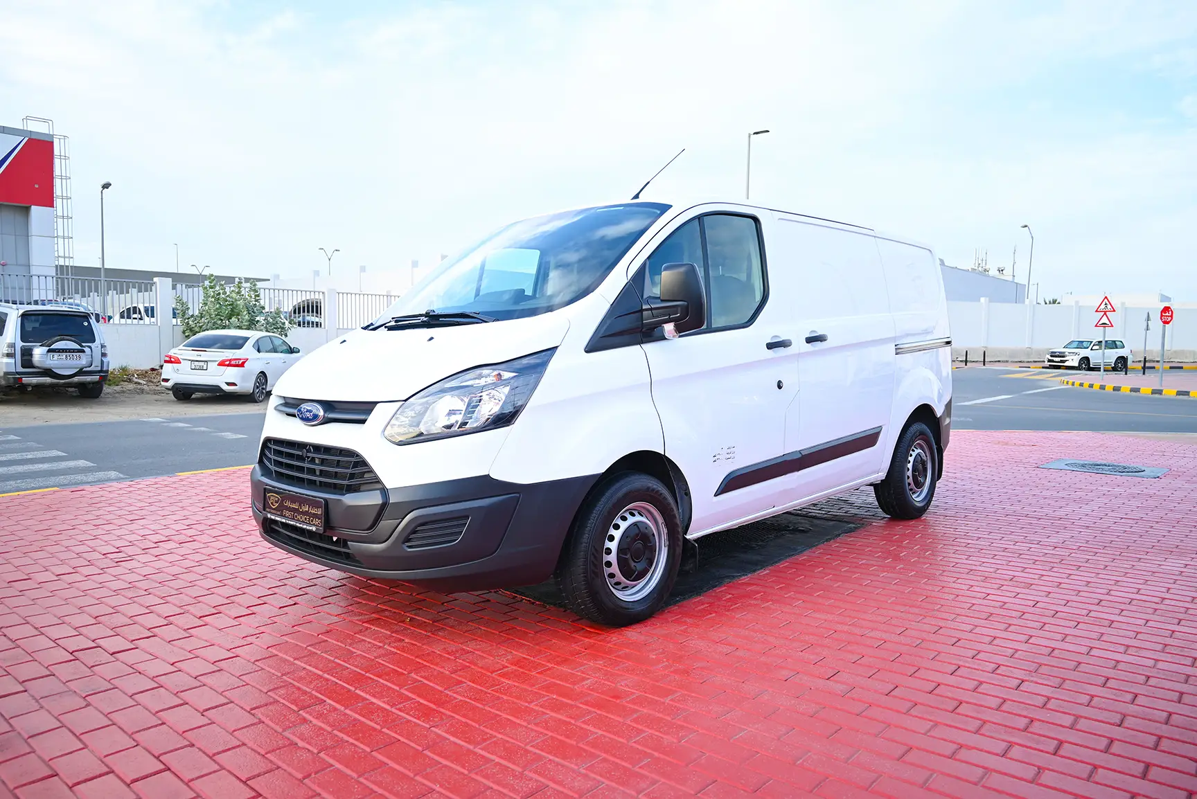 Used 2018 Ford Transit 150xl Low Roof White – Left Front Diagonal (45°) View at First Choice Cars Sharjah