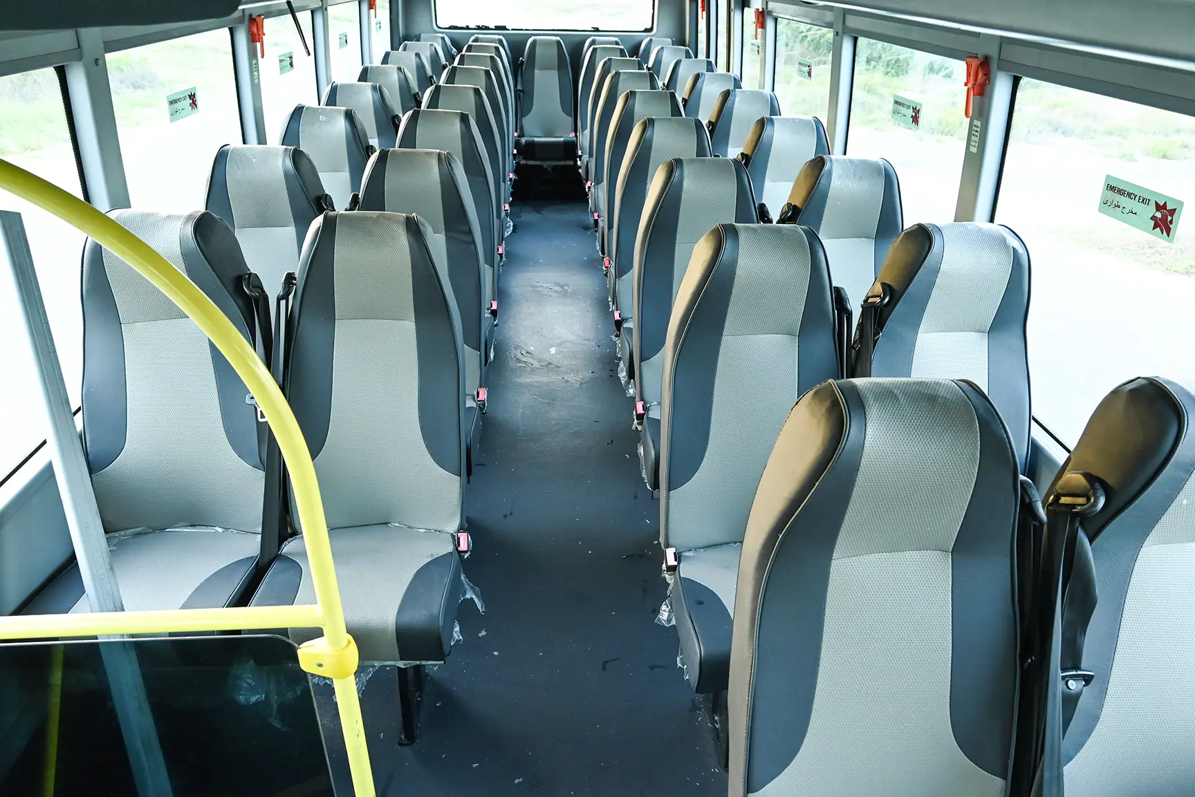 Used 2020 Mitsubishi Fuso BA 37-Seater in White – Rear Seat View for Sale at First Choice Cars Dubai Sharjah