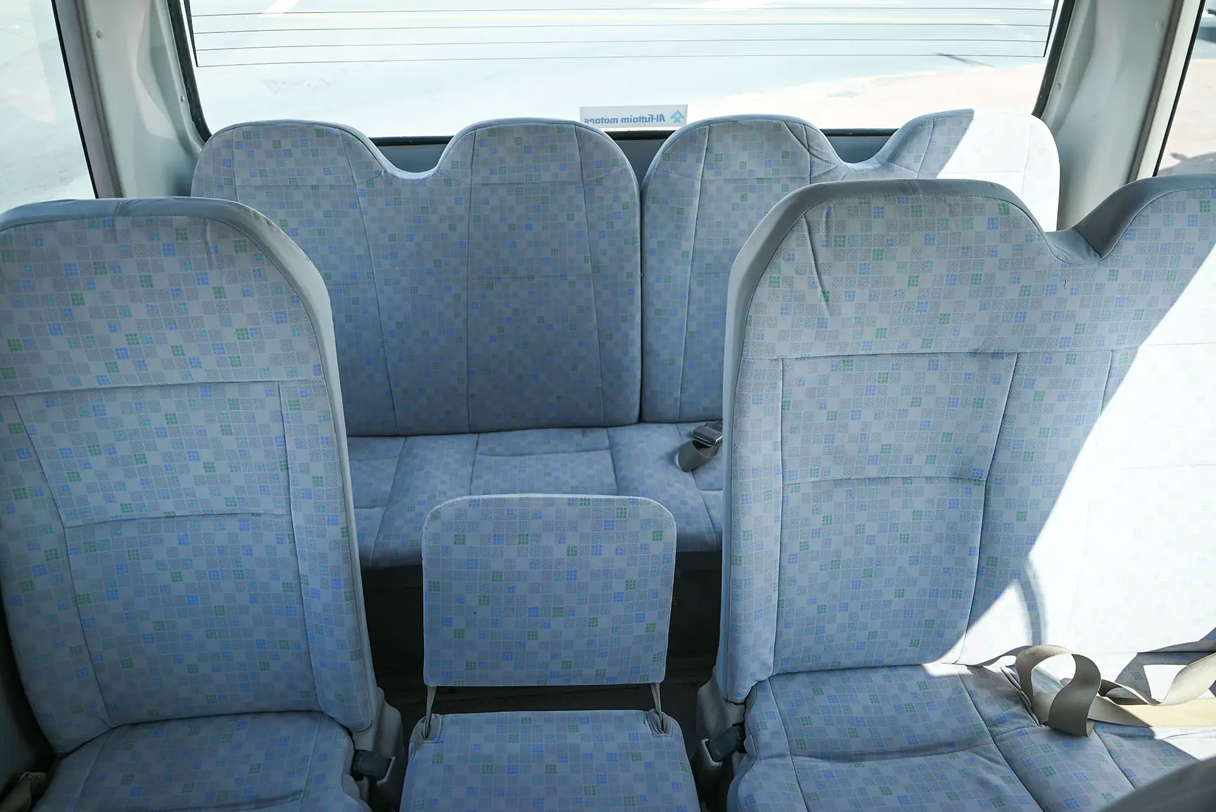 Used 2016 Toyota Coaster Dls Std Roof 30 STR 4.2L Diesel White – Rear Seat View at First Choice Cars Sharjah