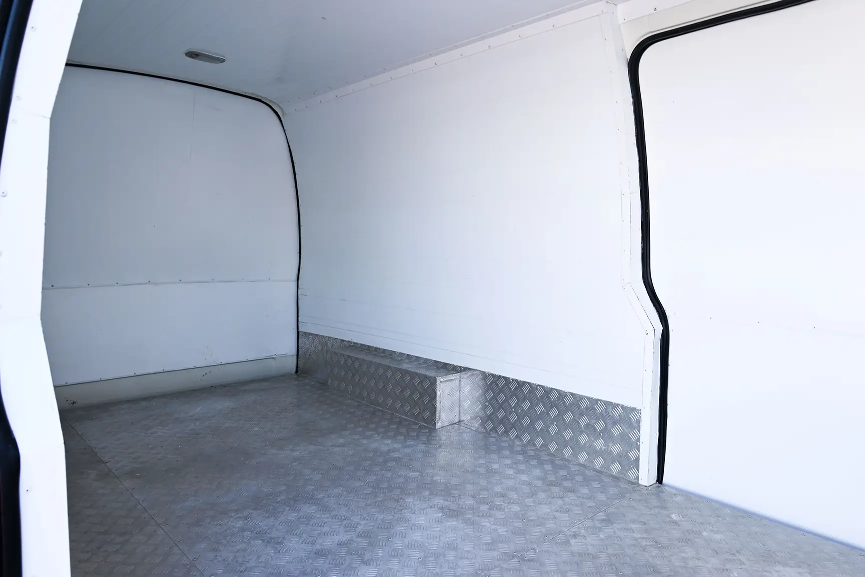 Used 2020 Toyota Hiace GL High Roof White – Delivery Box Right Side Interior View at First Choice Cars Sharjah