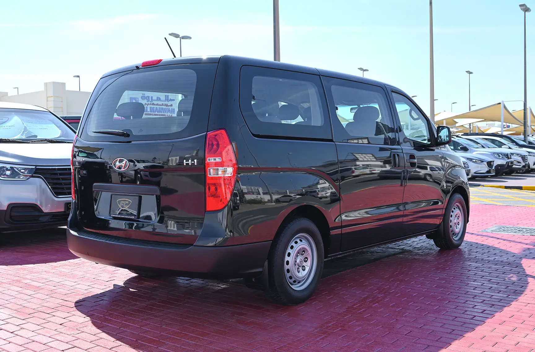 Used 2021 Hyundai H1 12-Seater Wagon Black – Right Back Diagonal (45°) View at First Choice Cars Sharjah