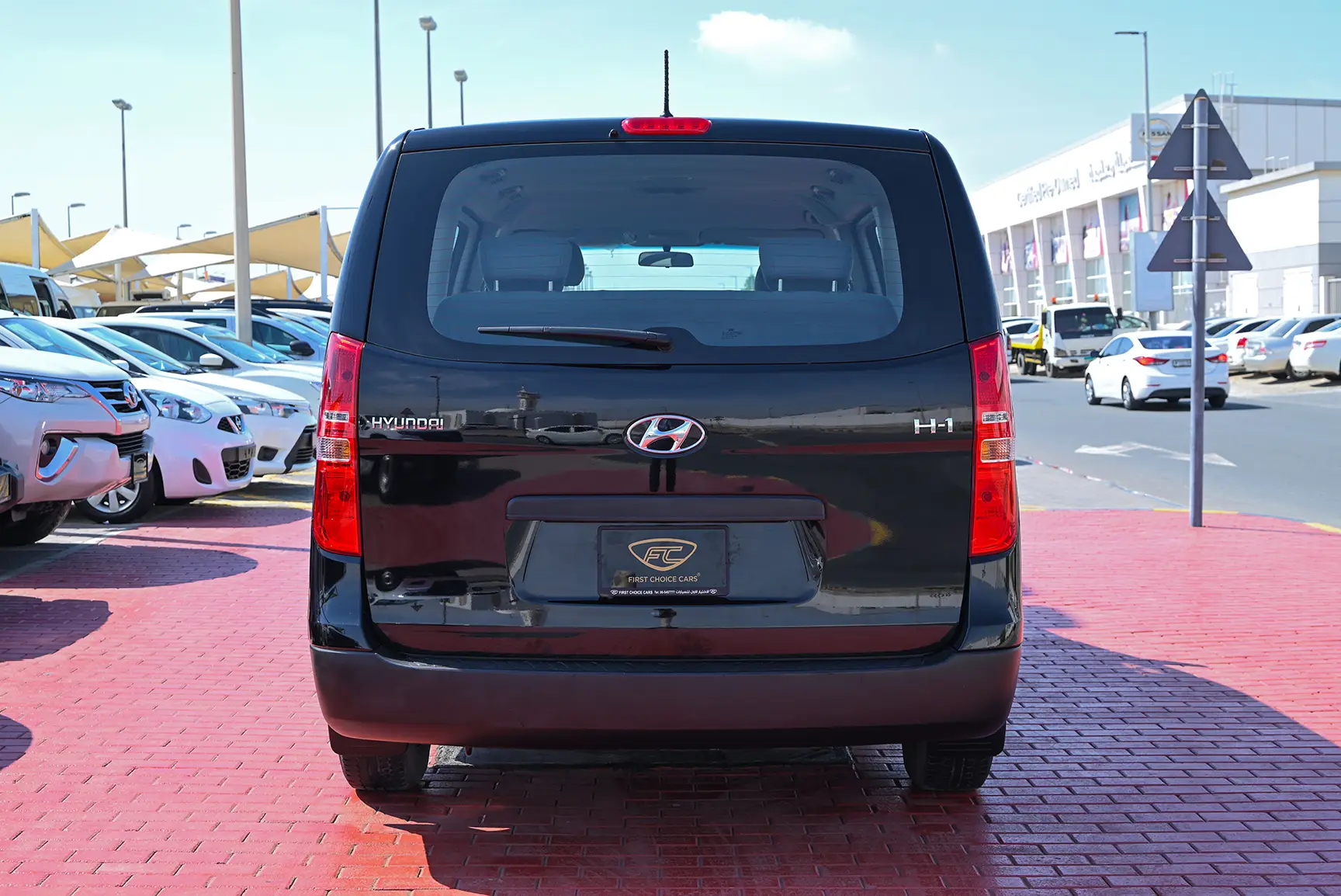 Used 2021 Hyundai H1 12-Seater Wagon Black – Back/Rear View at First Choice Cars Sharjah