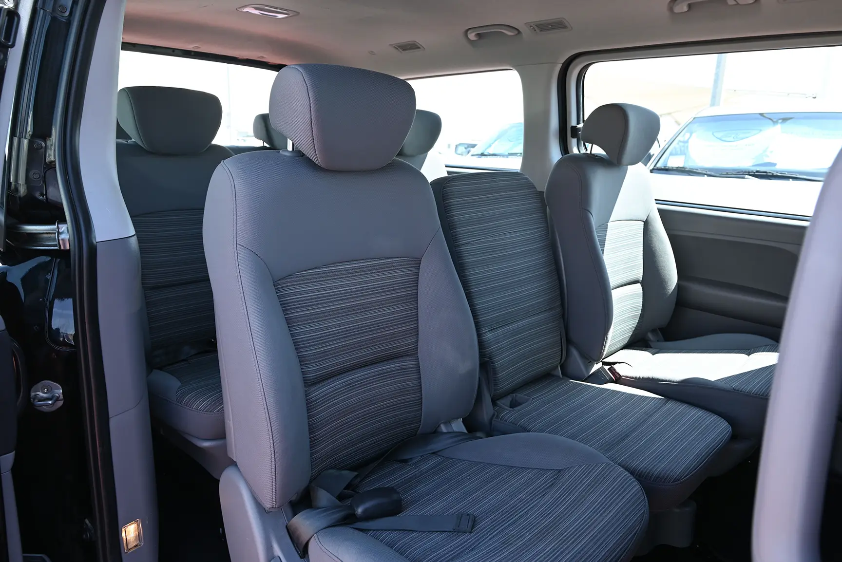 Used 2021 Hyundai H1 12-Seater Wagon Black – Rear Passenger Side Cabin View at First Choice Cars Sharjah