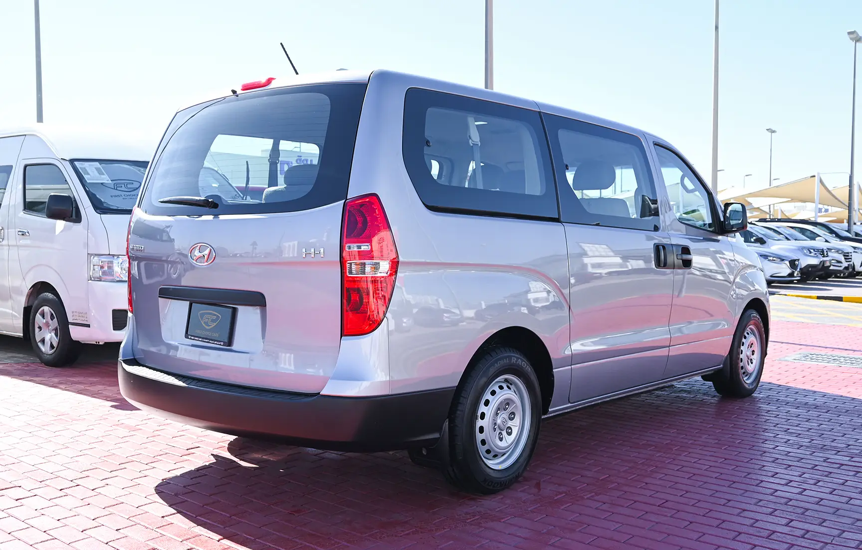 Used 2020 Hyundai H1 9-Seater Wagon Silver – Right Back Diagonal (45°) View at First Choice Cars Sharjah