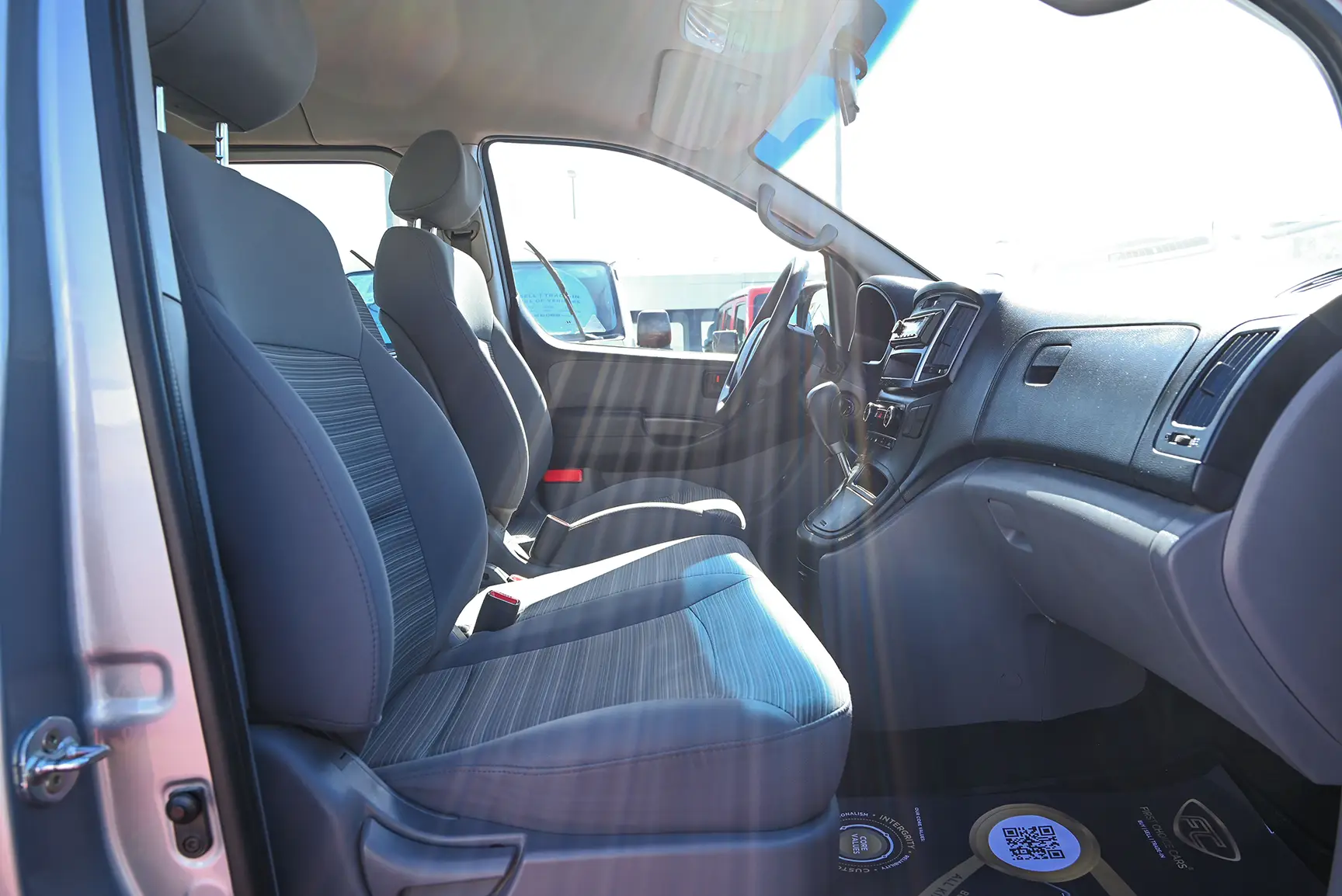 Used 2020 Hyundai H1 9-Seater Wagon Silver – Front Passenger Side Cabin View at First Choice Cars Sharjah