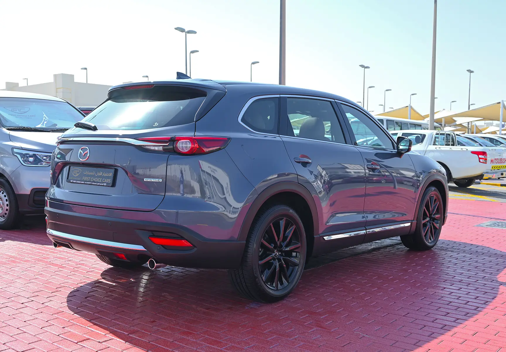 Used 2022 Mazda CX-9 Ignite Edition Blue – Right Back Diagonal (45°) View at First Choice Cars Sharjah