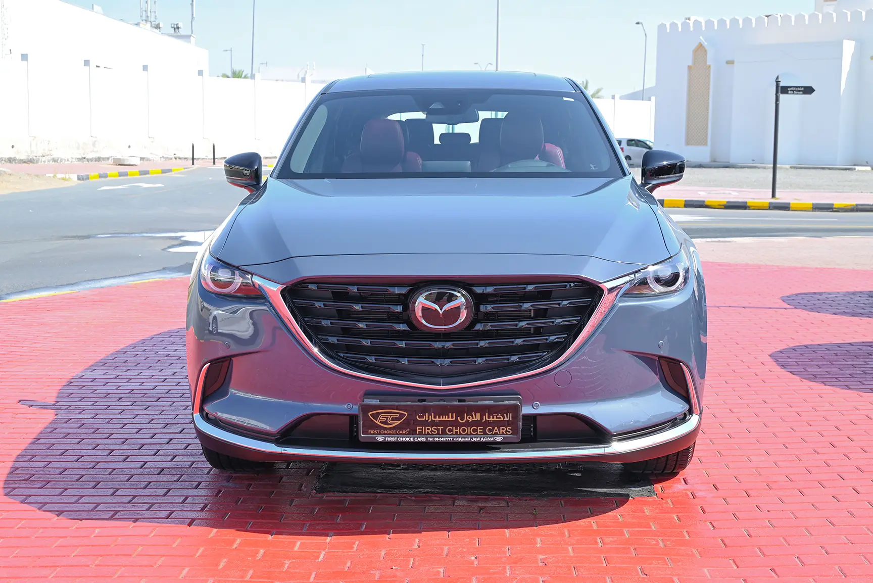Used 2022 Mazda CX-9 Ignite Edition Blue – Front View at First Choice Cars Sharjah