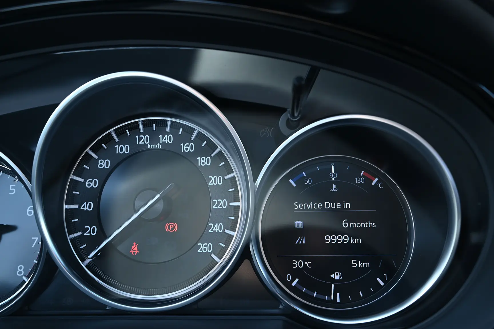 Used 2022 Mazda CX-9 Ignite Edition Blue – Odometer / Mileage Reading View at First Choice Cars Sharjah