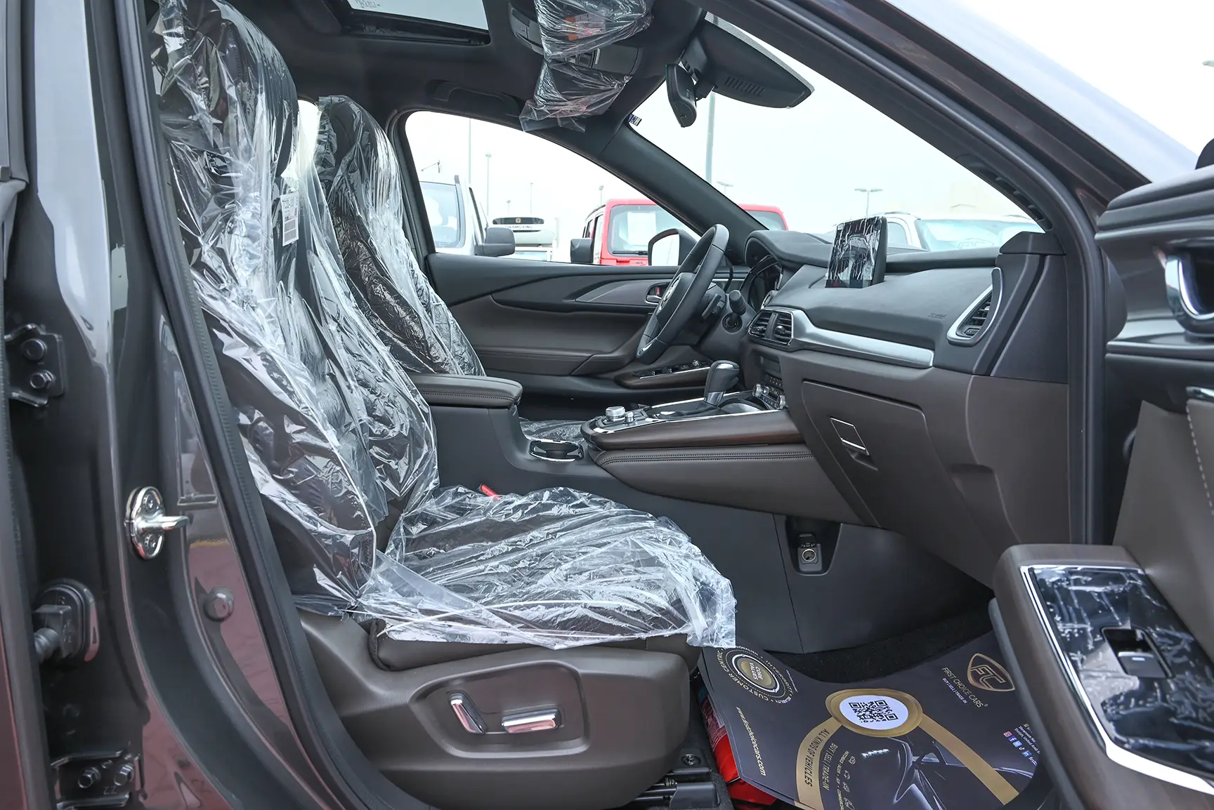 Used 2022 Mazda CX-9 Signature Edition Grey – Front Passenger Side Cabin View at First Choice Cars Sharjah