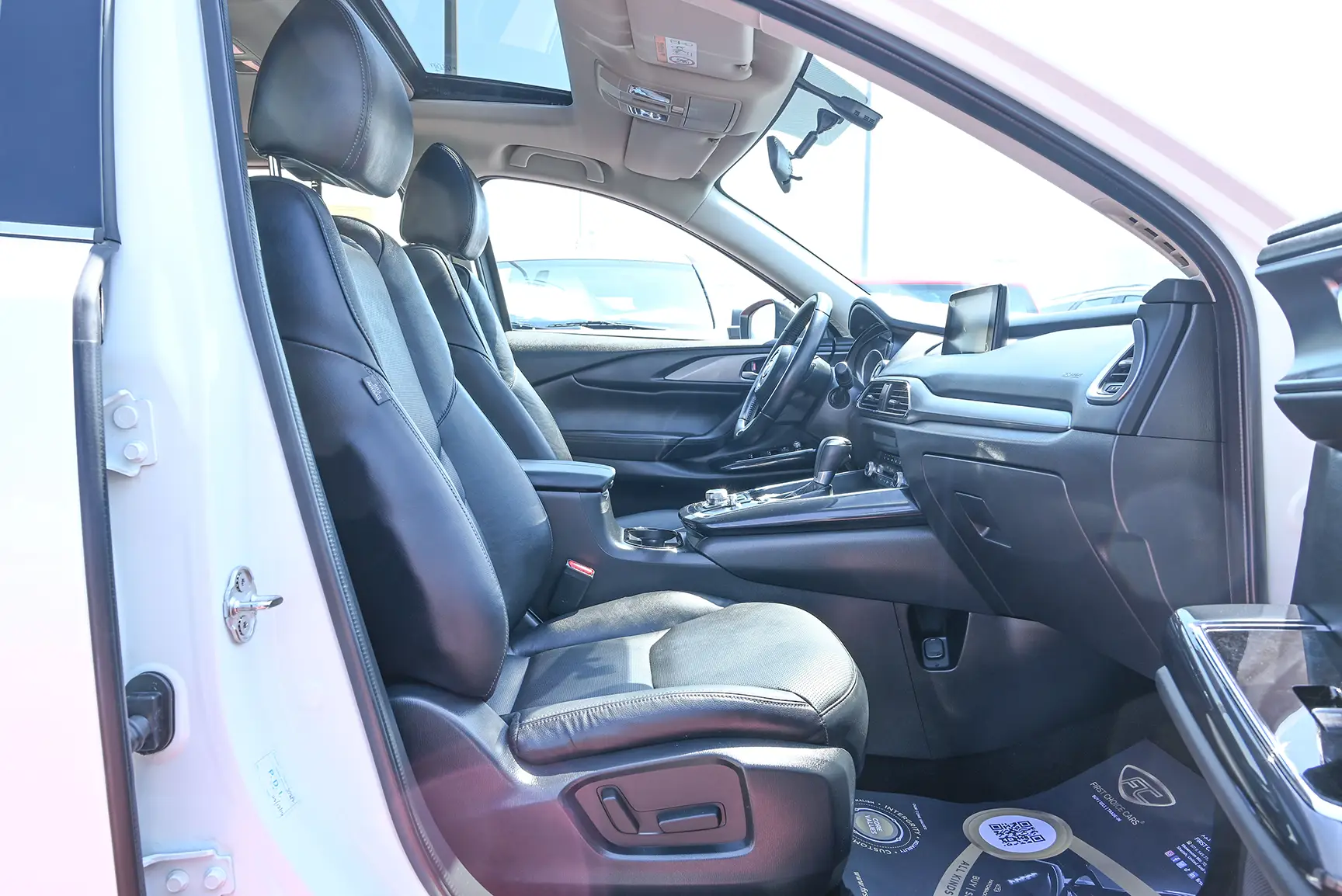 Used 2020 Mazda CX-9 GT White – Front Passenger Side Cabin View at First Choice Cars Sharjah