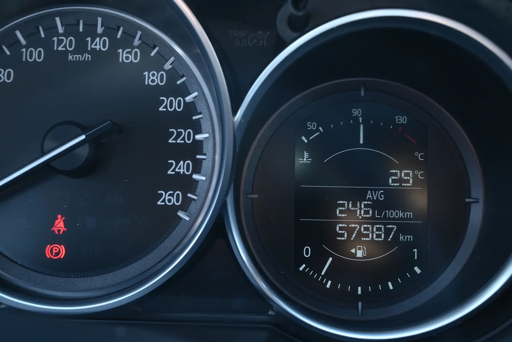 Used 2020 Mazda CX-9 GT White – Odometer / Mileage Reading View at First Choice Cars Sharjah