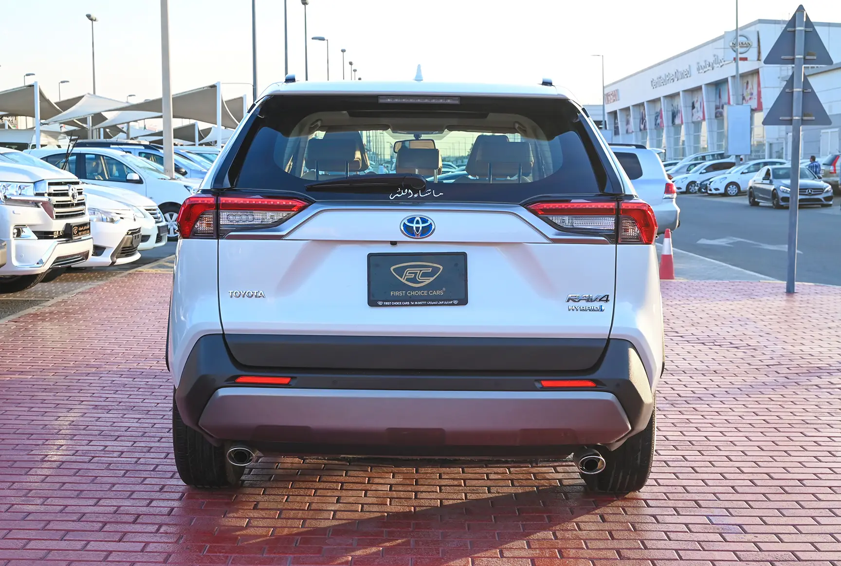 Used 2019 Toyota RAV4 VXR in White – Back/Rear View for Sale at First Choice Cars Dubai Sharjah