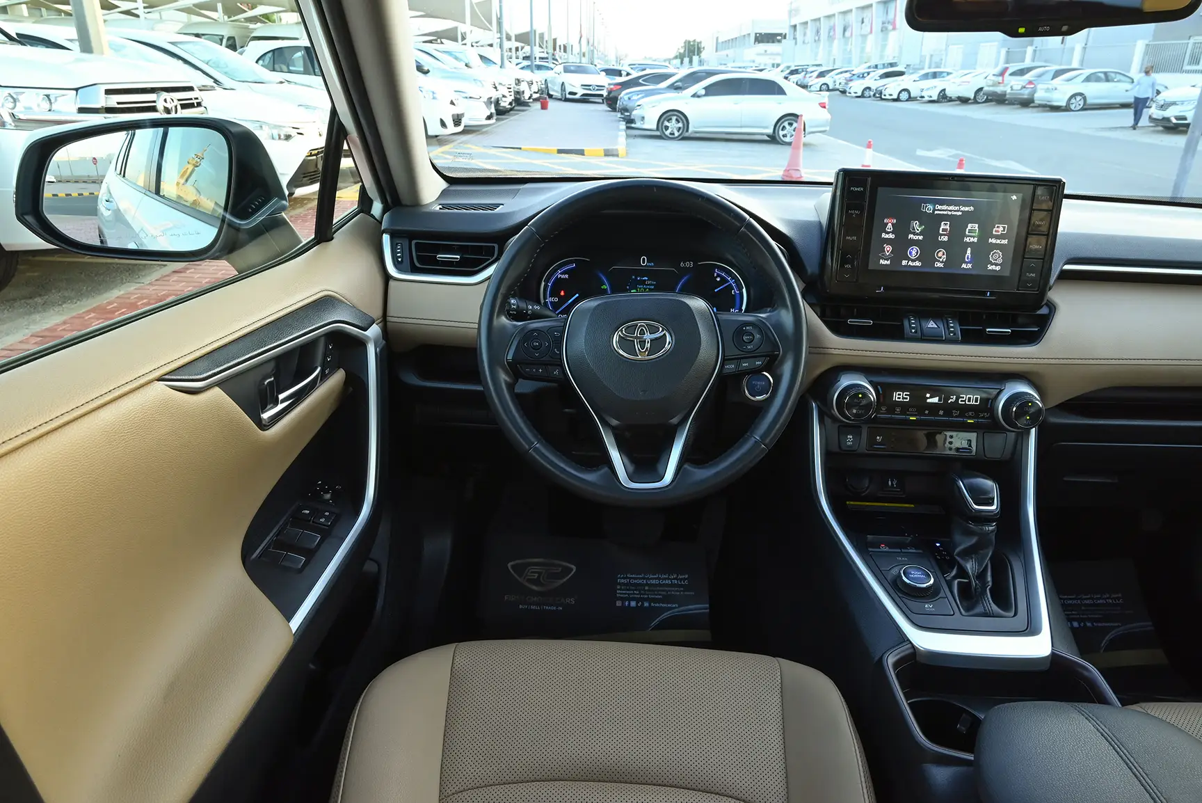 Used 2019 Toyota RAV4 VXR in White – Steering Wheel & Instrument Cluster for Sale at First Choice Cars Dubai Sharjah